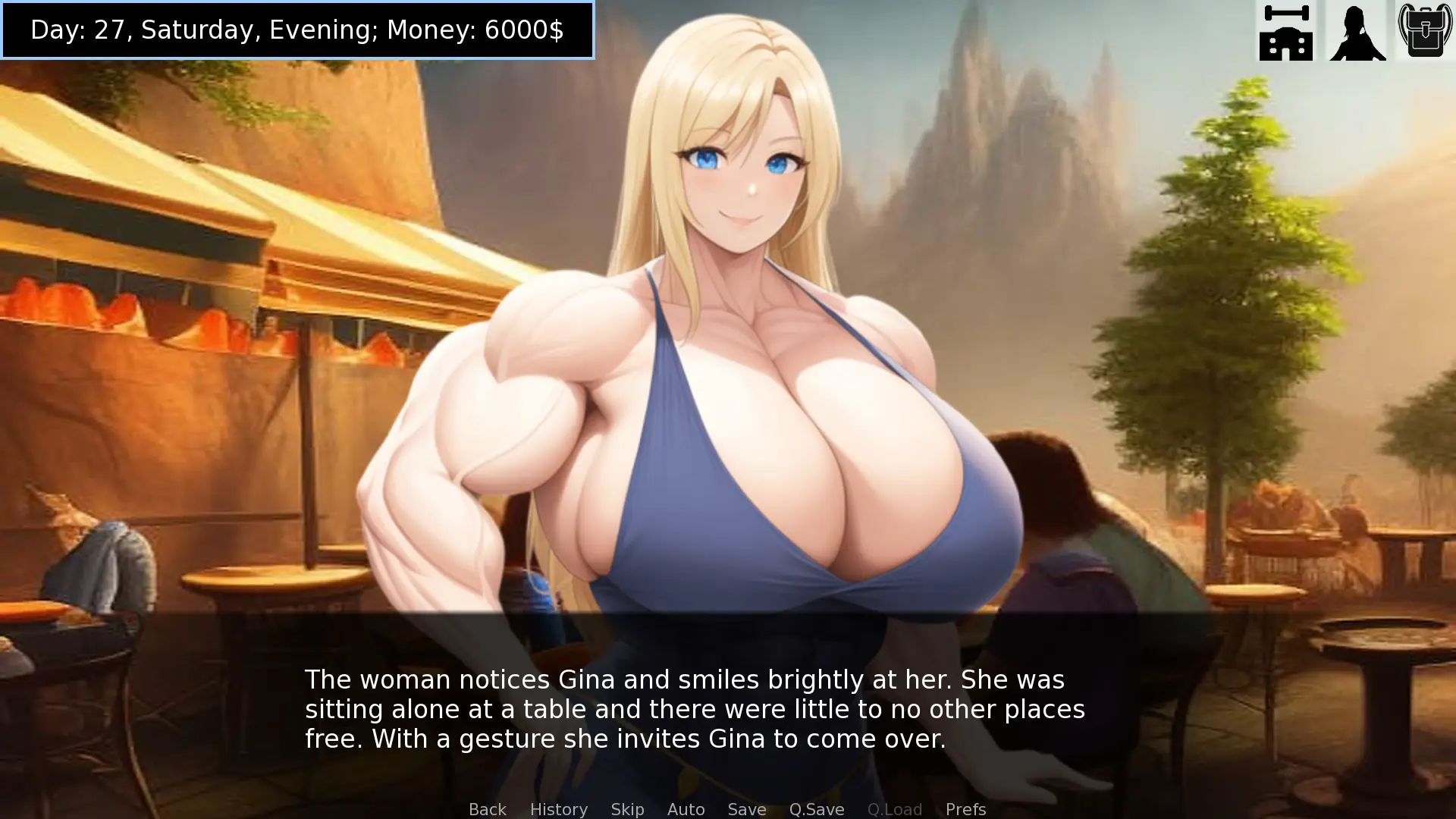Ginas Gym gameplay screenshot 1 (Ren'Py adult game) by The_Don – free download