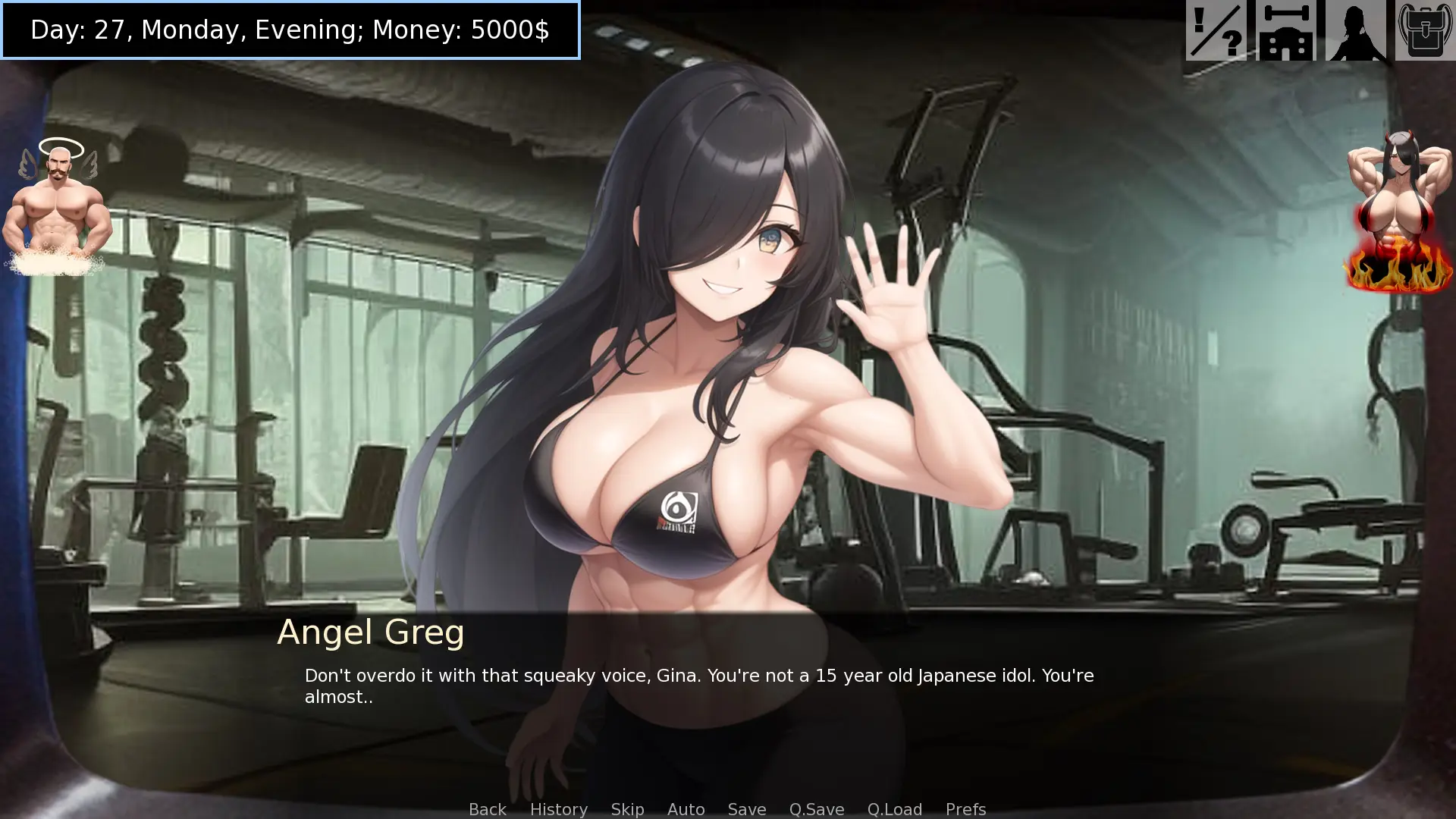Ginas Gym gameplay screenshot 6 (Ren'Py adult game) by The_Don – free download