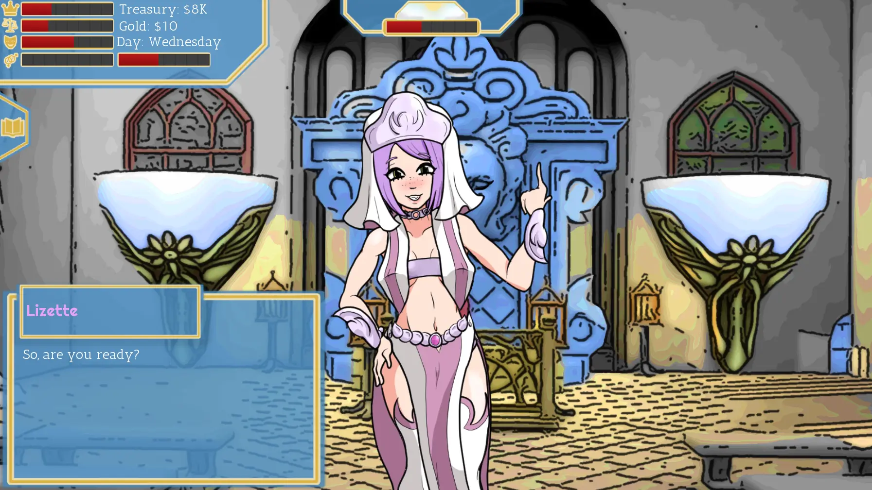 Evalia: The Lust Kingdom gameplay screenshot 7 (Ren'Py adult game) by VelvetGene – free download