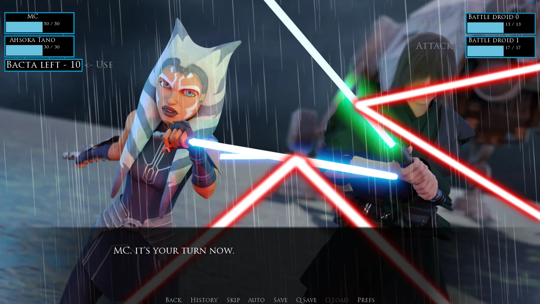 Star Warrior and Space Girls gameplay screenshot 7 (Ren'Py adult game) by Typiconart – free download
