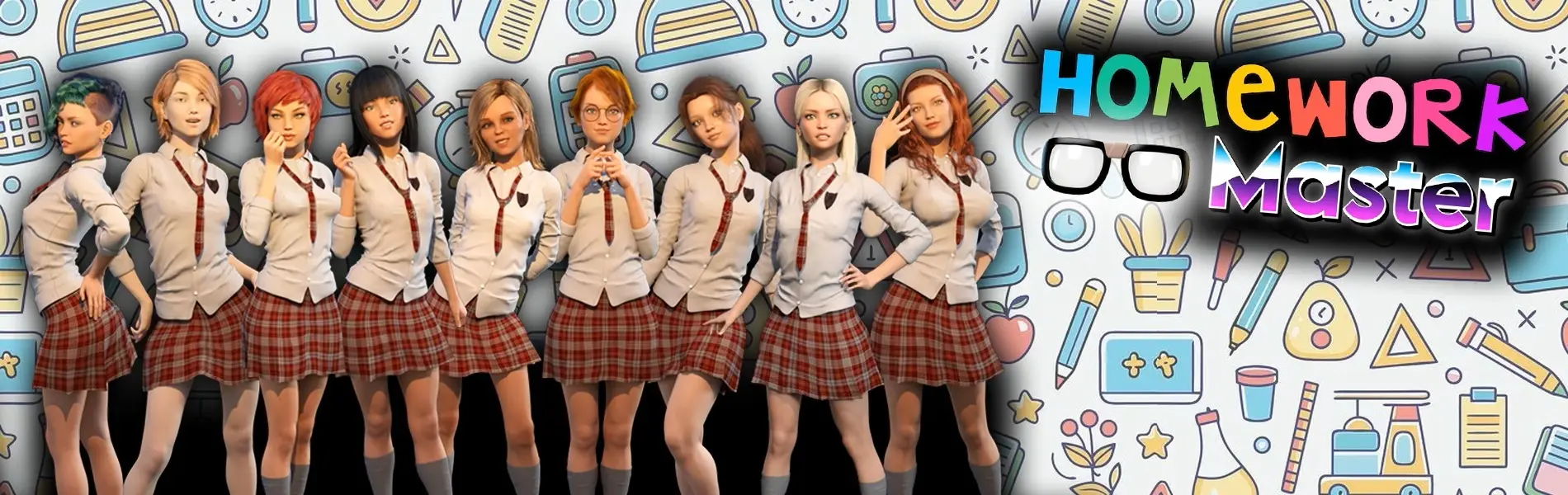 HomeWork Master cover 0.192 – Ren'Py adult game by Pervy Bunny Games free download