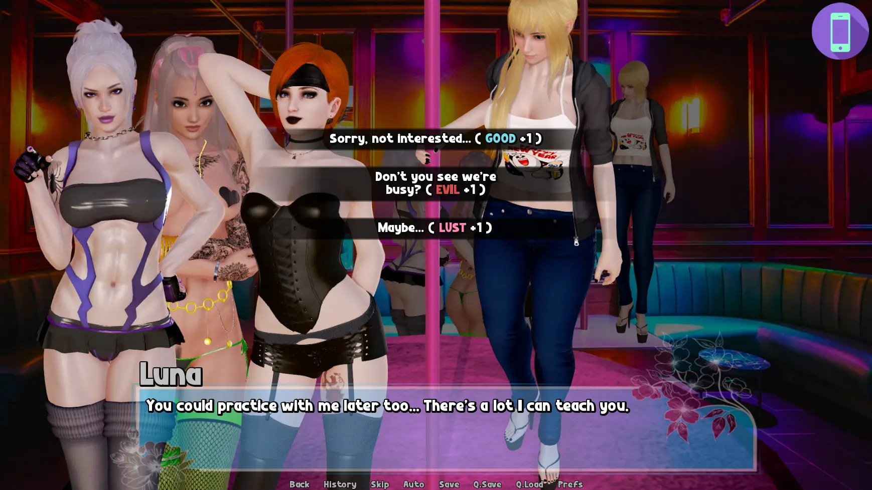 Good Lust Evil gameplay screenshot 15 (Ren'Py adult game) by Funkie – free download