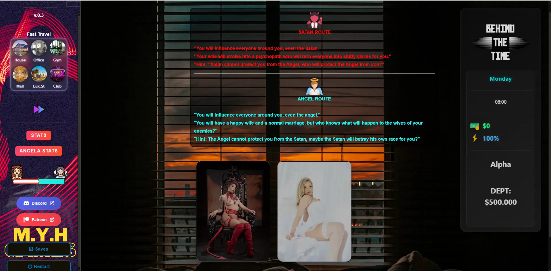 Behind the Time gameplay screenshot 3 (HTML adult game) by MYH GAMES – free download