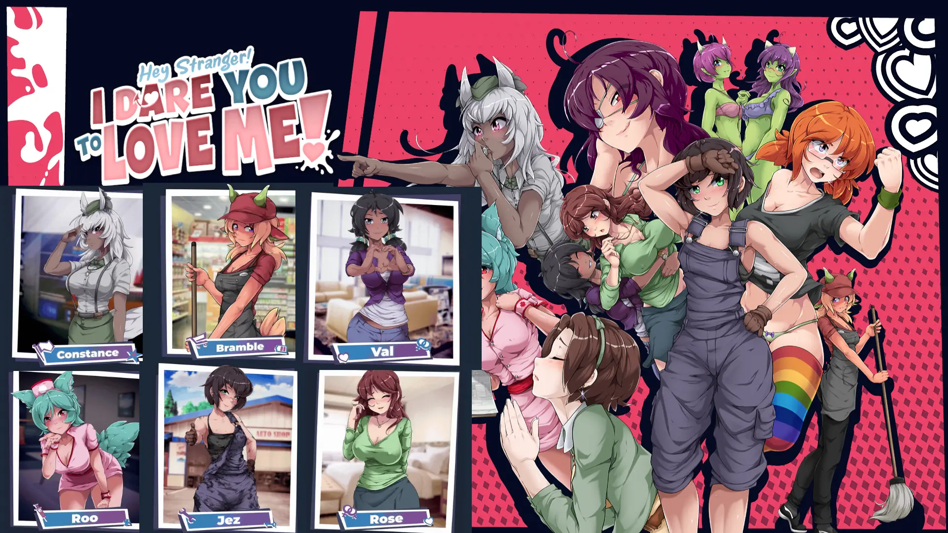 Hey Stranger! I Dare You to Love Me! gameplay screenshot 5 (Ren'Py adult game) by Pound Cake Workshop – free download