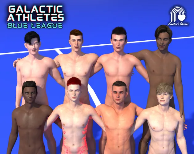 Galactic Athletes Blue League gameplay screenshot 1 (Ren'Py adult game) by Carter's Stories – free download