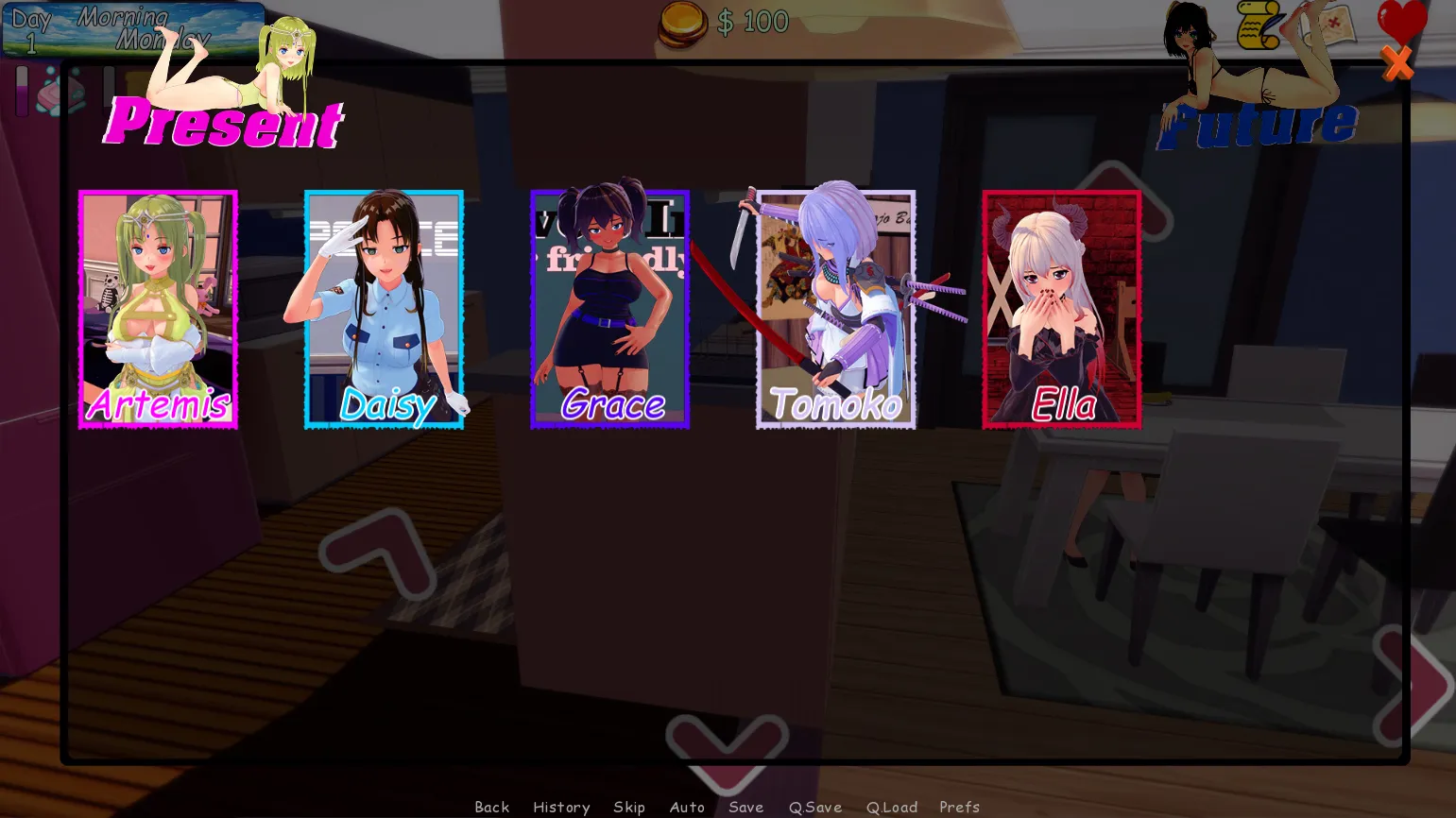 Chrono Harem: Artifact of Syr gameplay screenshot 3 (Ren'Py adult game) by Mynomyni – free download