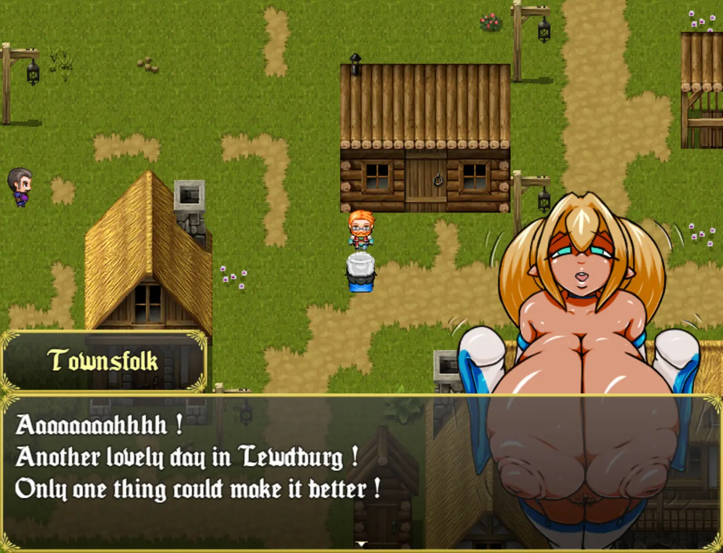 NTR Elf : Welcome to Lewdburg gameplay screenshot 9 (RPGM adult game) by Screwthename Suscribestar – free download