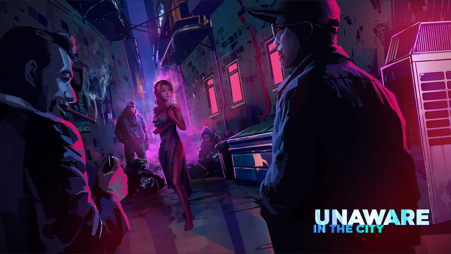 Unaware in the City cover 47c Basic – Unity adult game by Mr. Unaware Studios free download