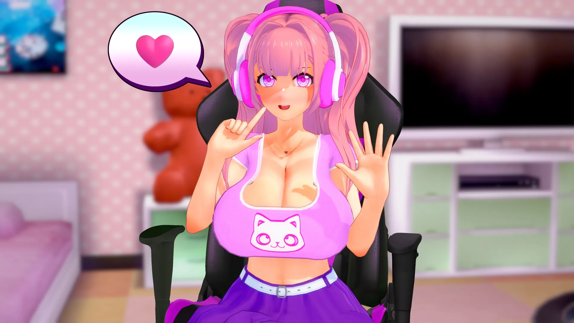 Streamer Crush gameplay screenshot 2 (Ren'Py adult game) by StrawniteGames – free download