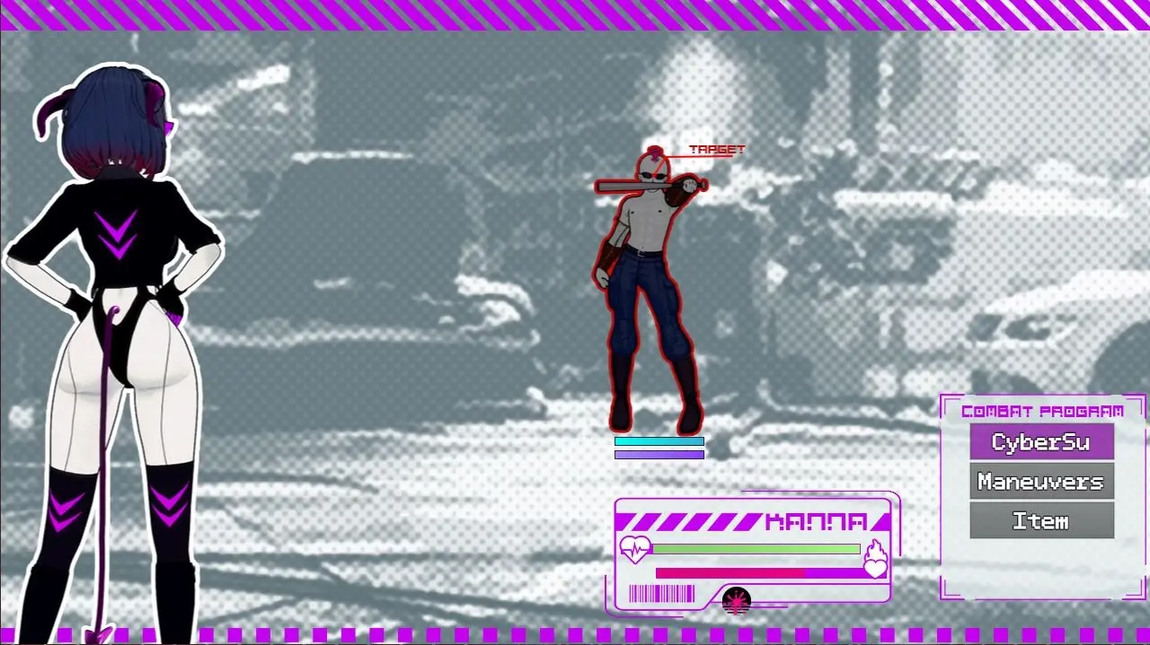 Neon City Succubus gameplay screenshot 2 (RPGM adult game) by knsdigitalstudio – free download