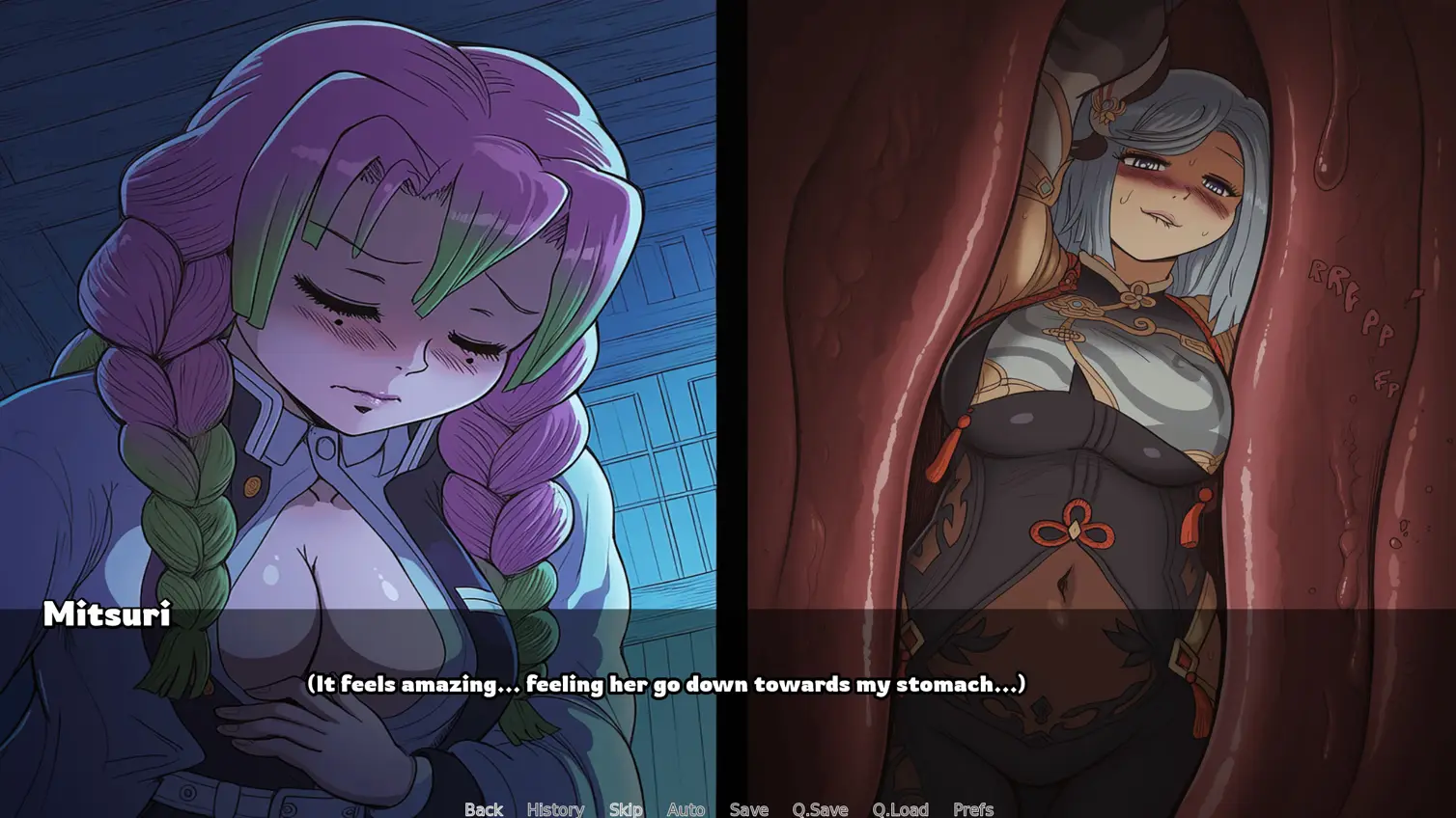 The Adventure in the Forest – Vore Game gameplay screenshot 3 (Ren'Py adult game) by Zefiro VoreAI – free download