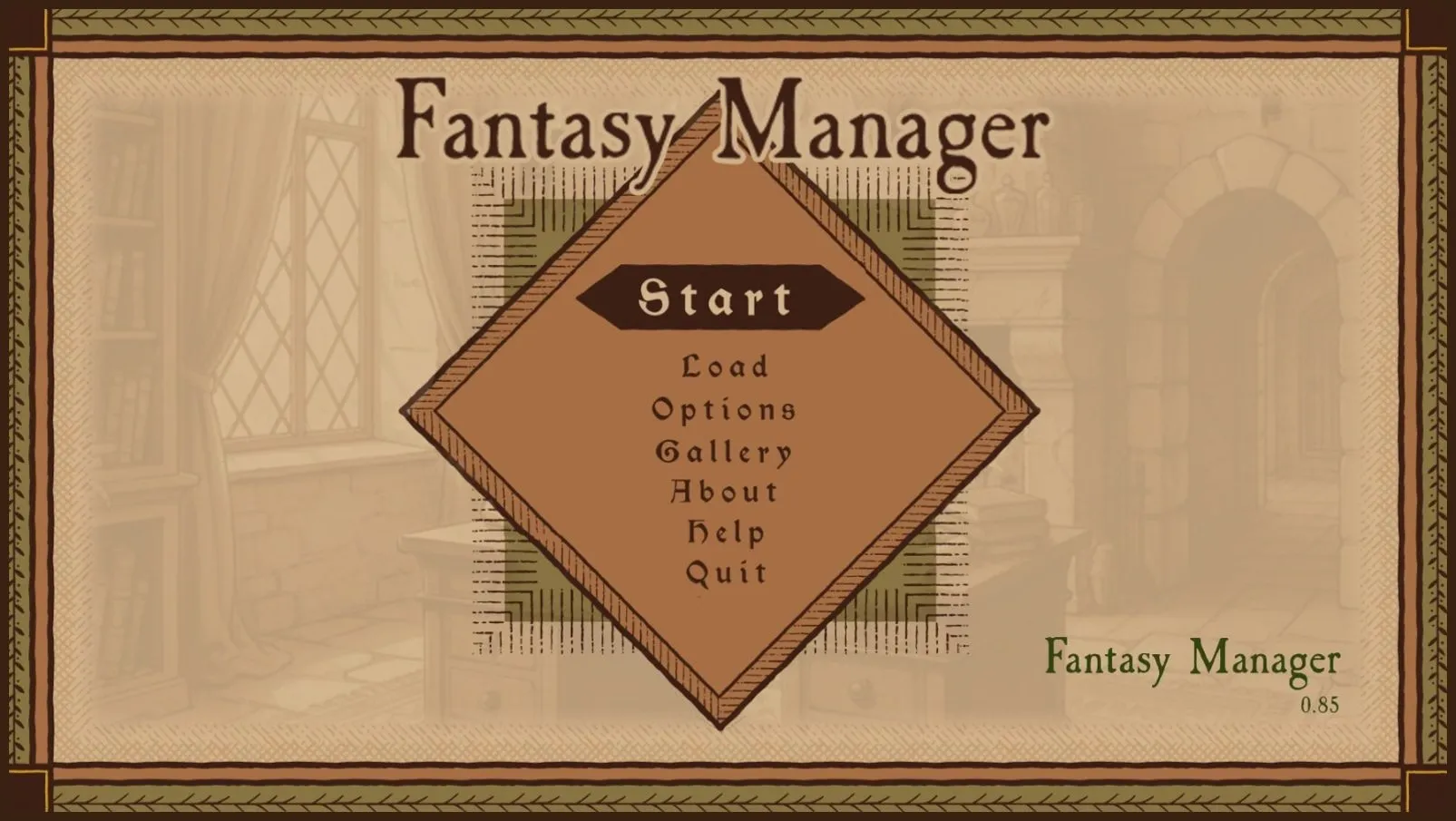Fantasy Manager gameplay screenshot 1 (Ren'Py adult game) by Horologist – free download