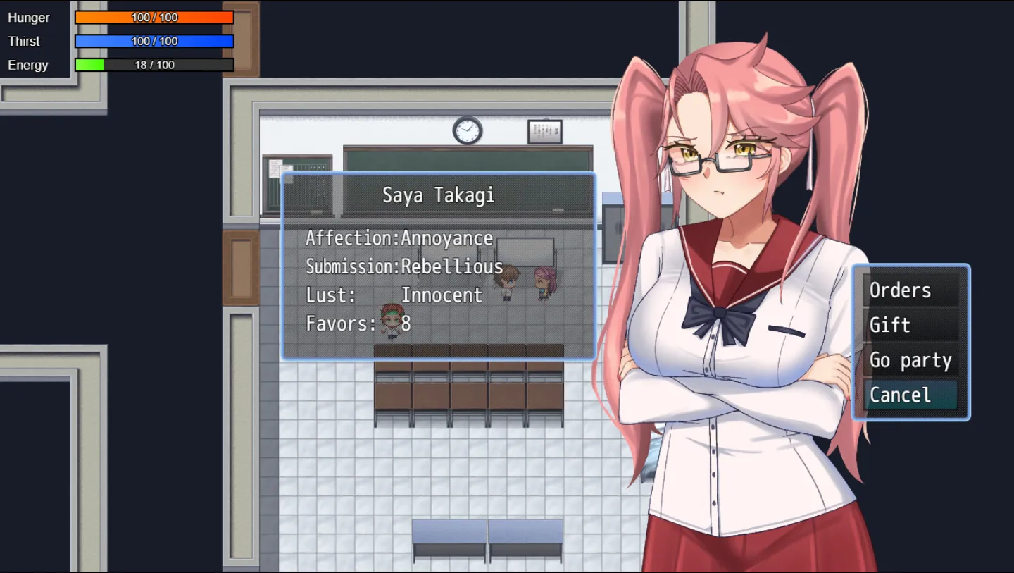Highschool of the Sex gameplay screenshot 2 (RPGM adult game) by OnlyH – free download