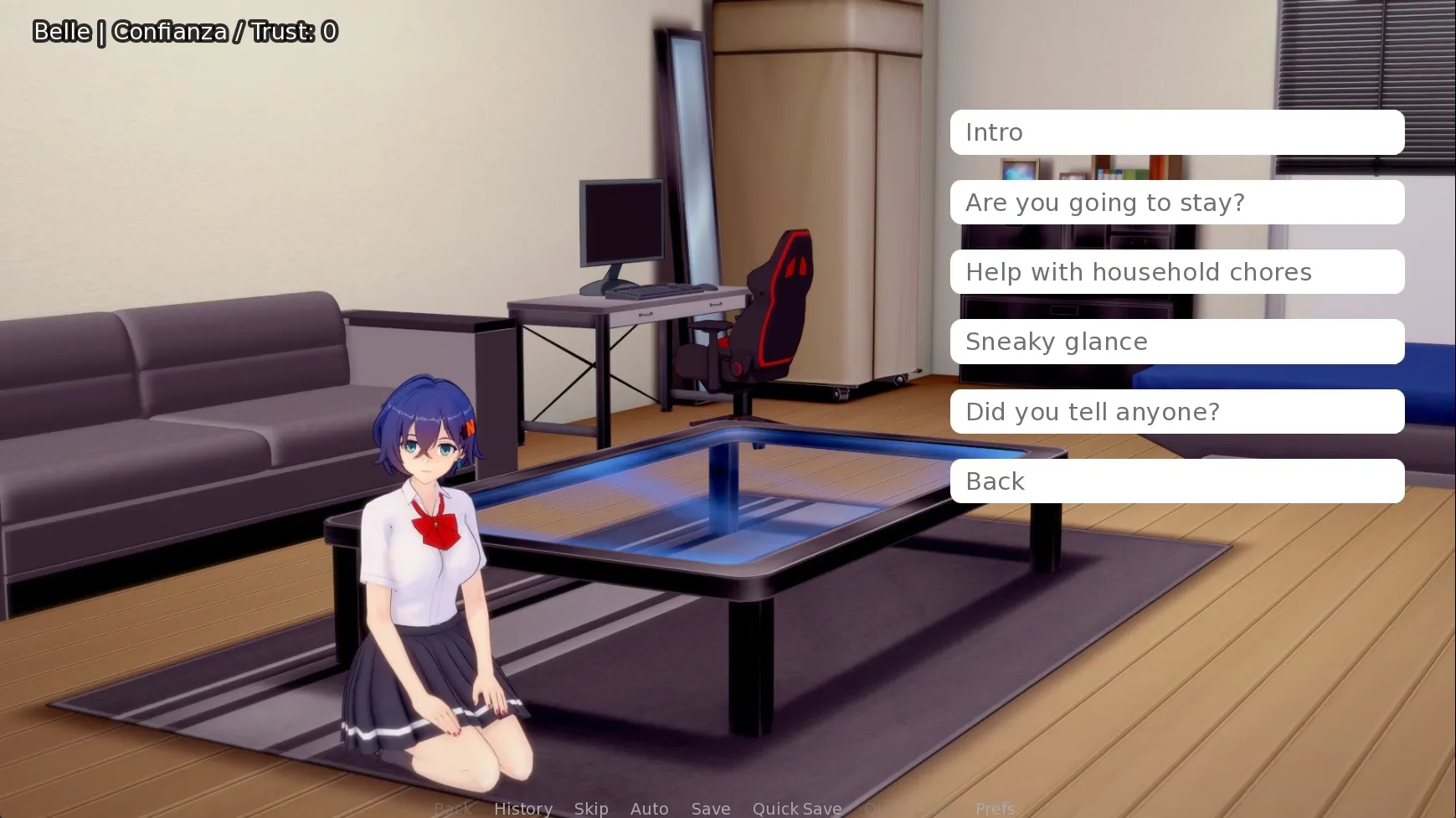 Living With Belle gameplay screenshot 2 (Ren'Py adult game) by WaifuStudio – free download