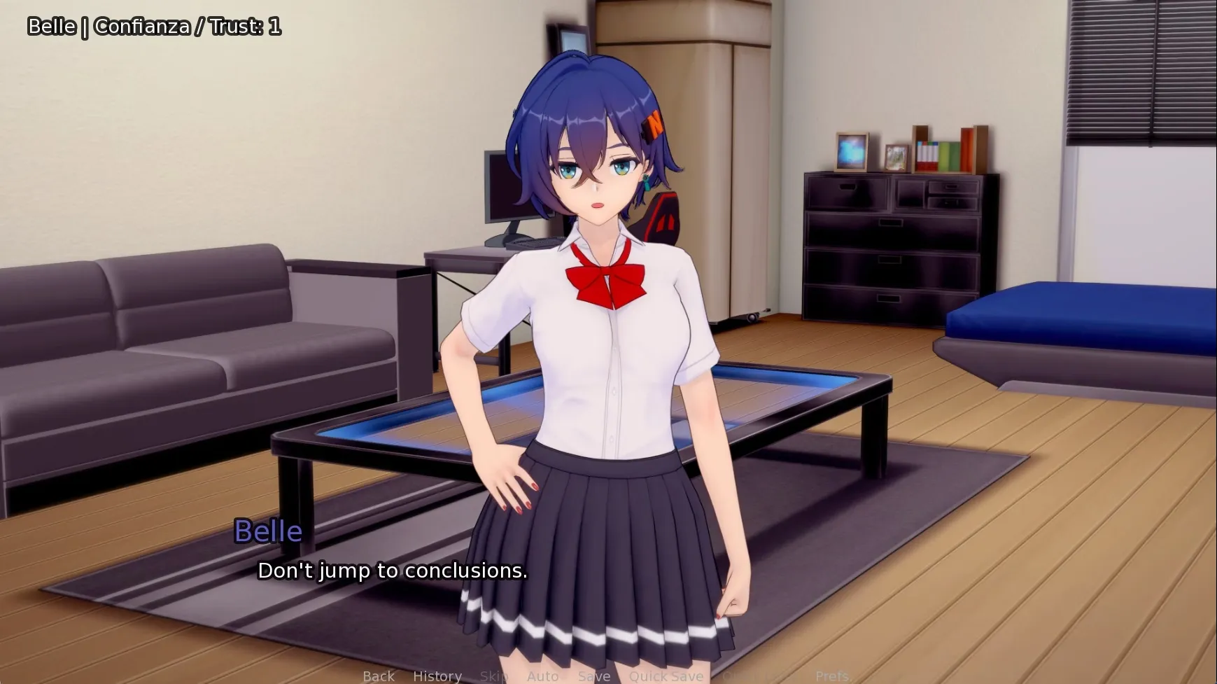 Living With Belle gameplay screenshot 3 (Ren'Py adult game) by WaifuStudio – free download