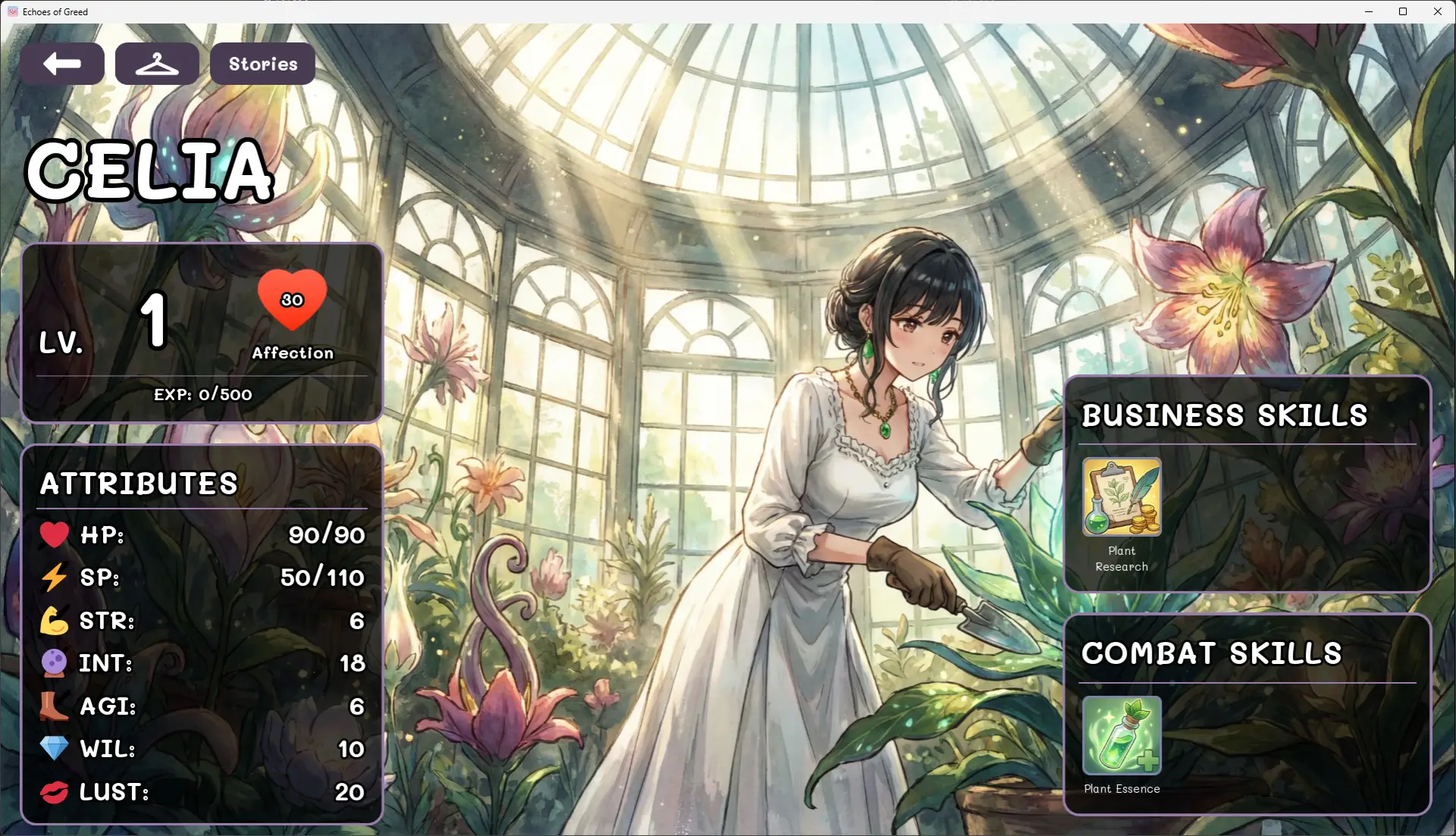 Echoes of Greed gameplay screenshot 12 (Ren'Py adult game) by Icefox ( – free download