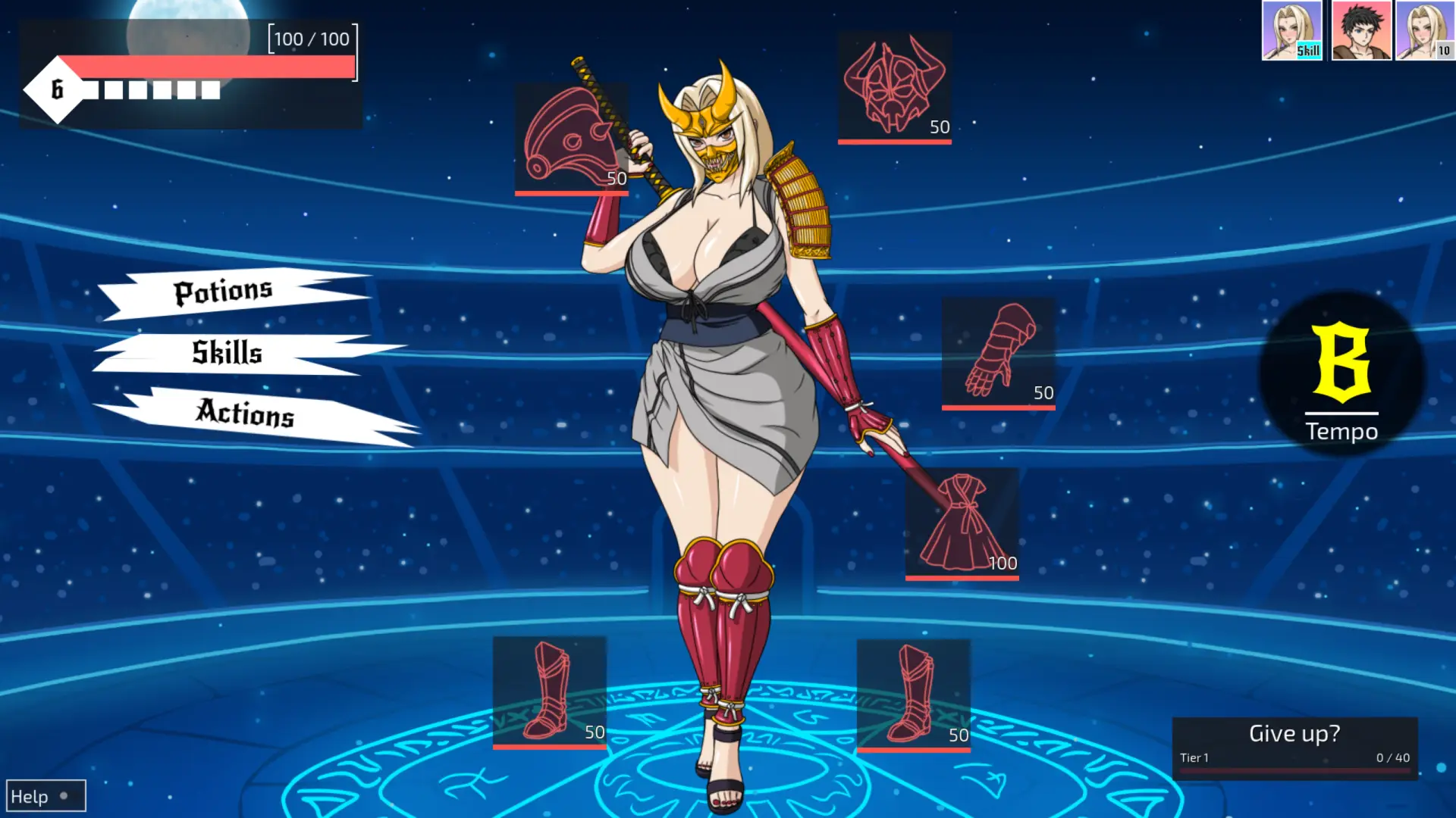 Lewd Armor gameplay screenshot 1 (Godot adult game) by OneBrushMan – free download