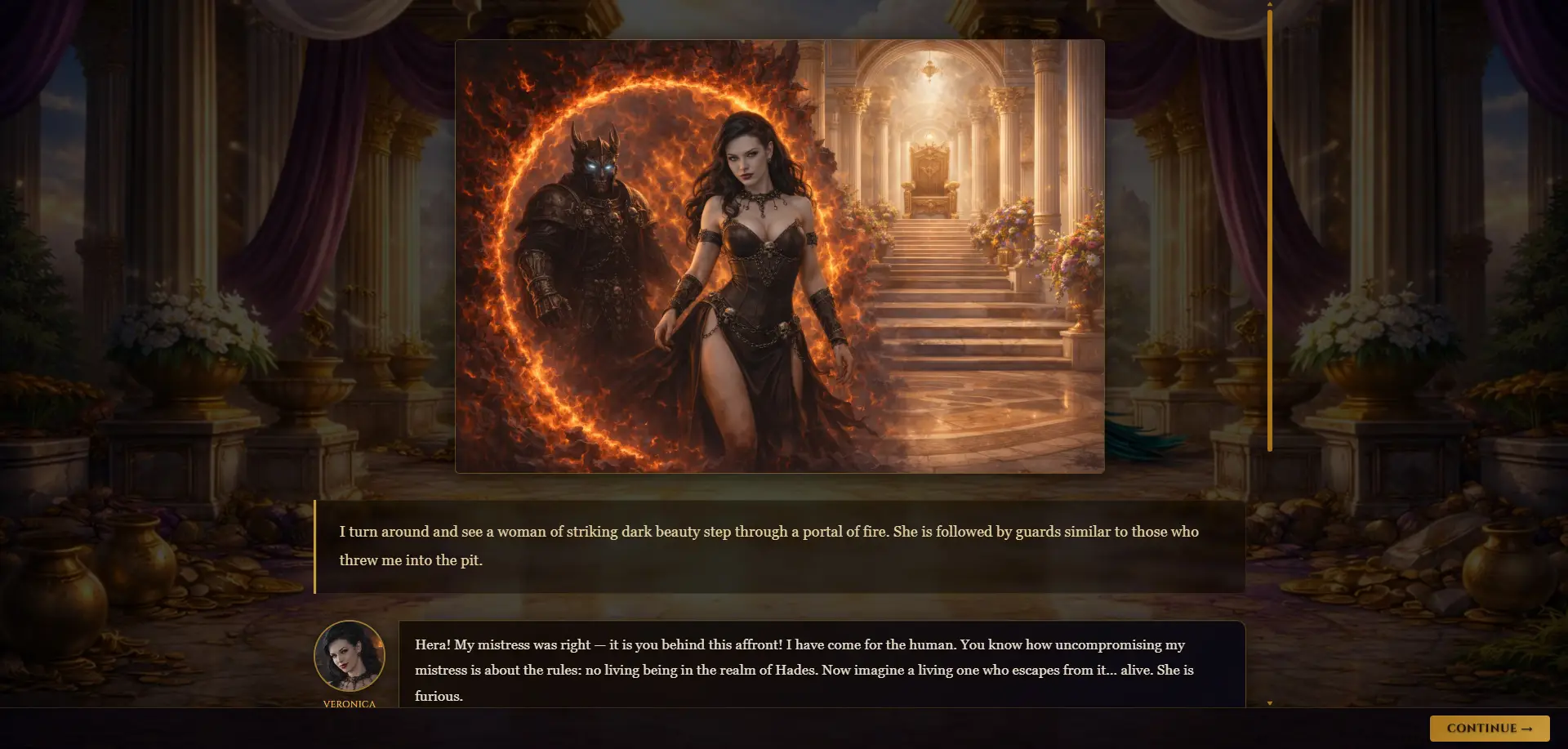 When Eternity Ends gameplay screenshot 3 (HTML adult game) by Moltes – free download