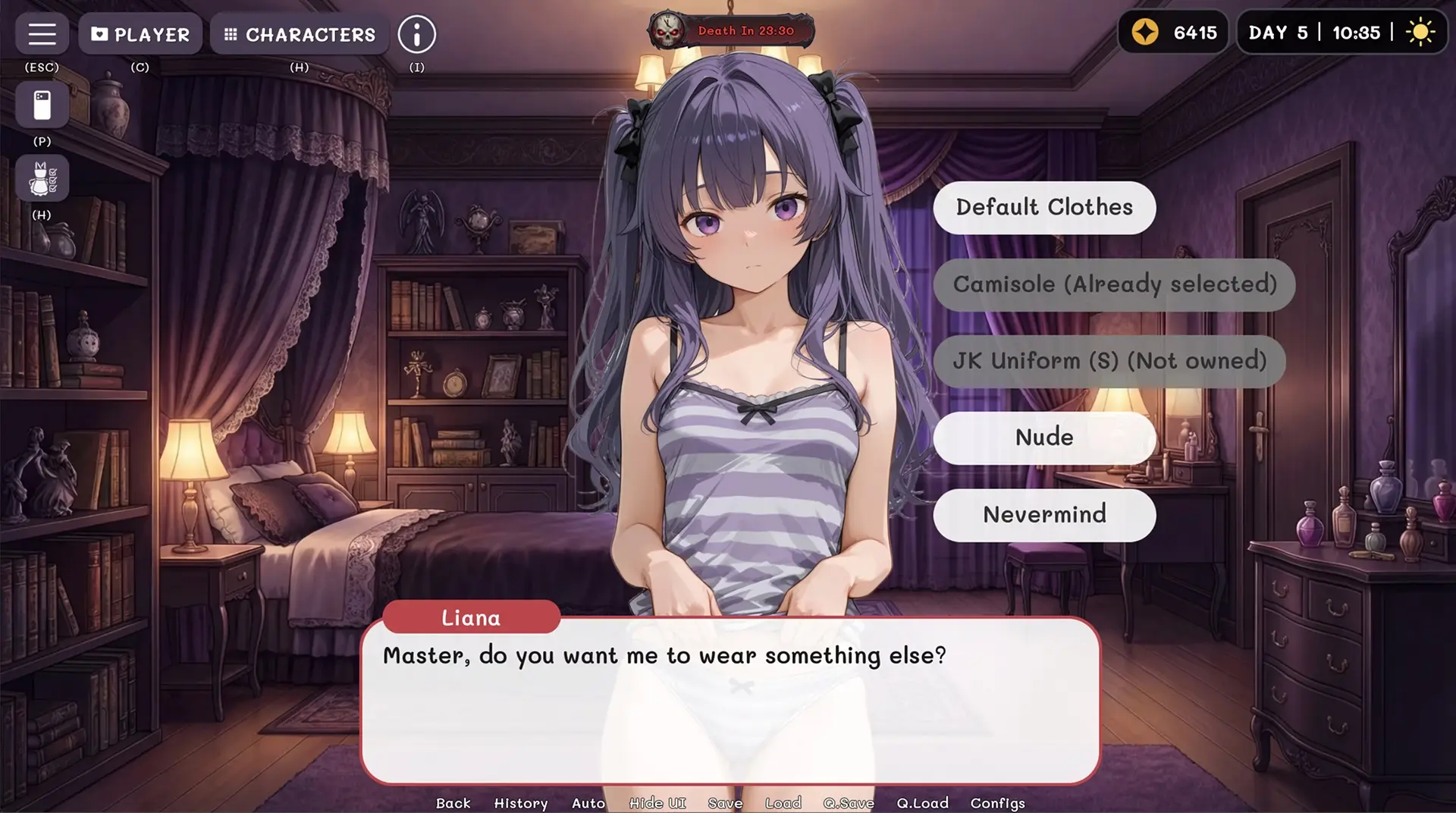 Echoes of Greed gameplay screenshot 4 (Ren'Py adult game) by Icefox ( – free download