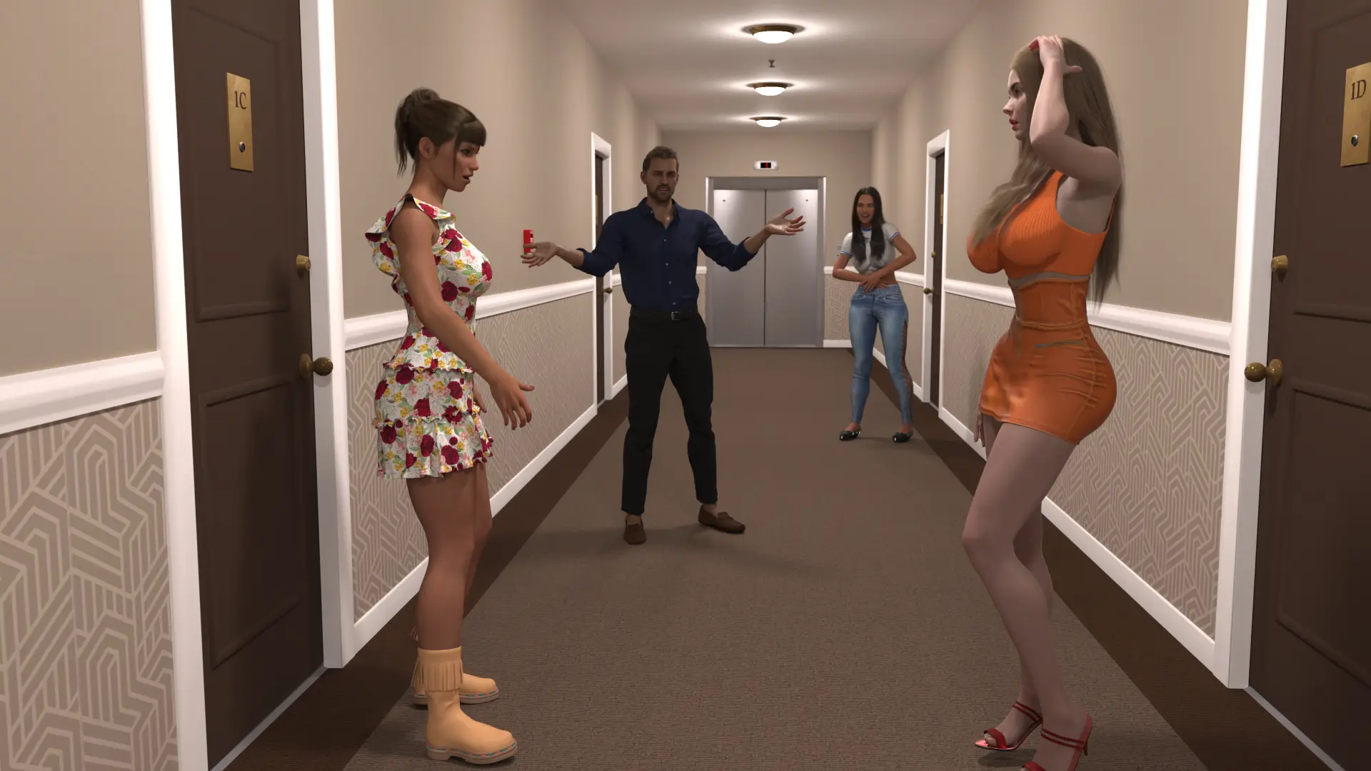 Entangled Floors cover DEMO – Ren'Py adult game by JonnySl free download