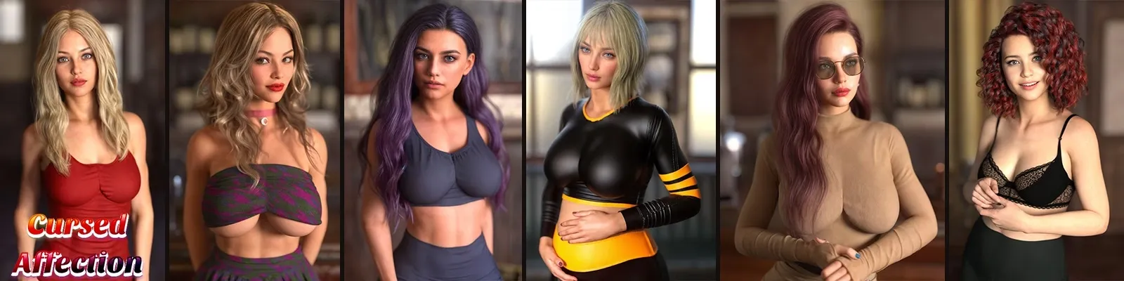 Cursed Affection cover Steam – Ren'Py adult game by Daniels K free download