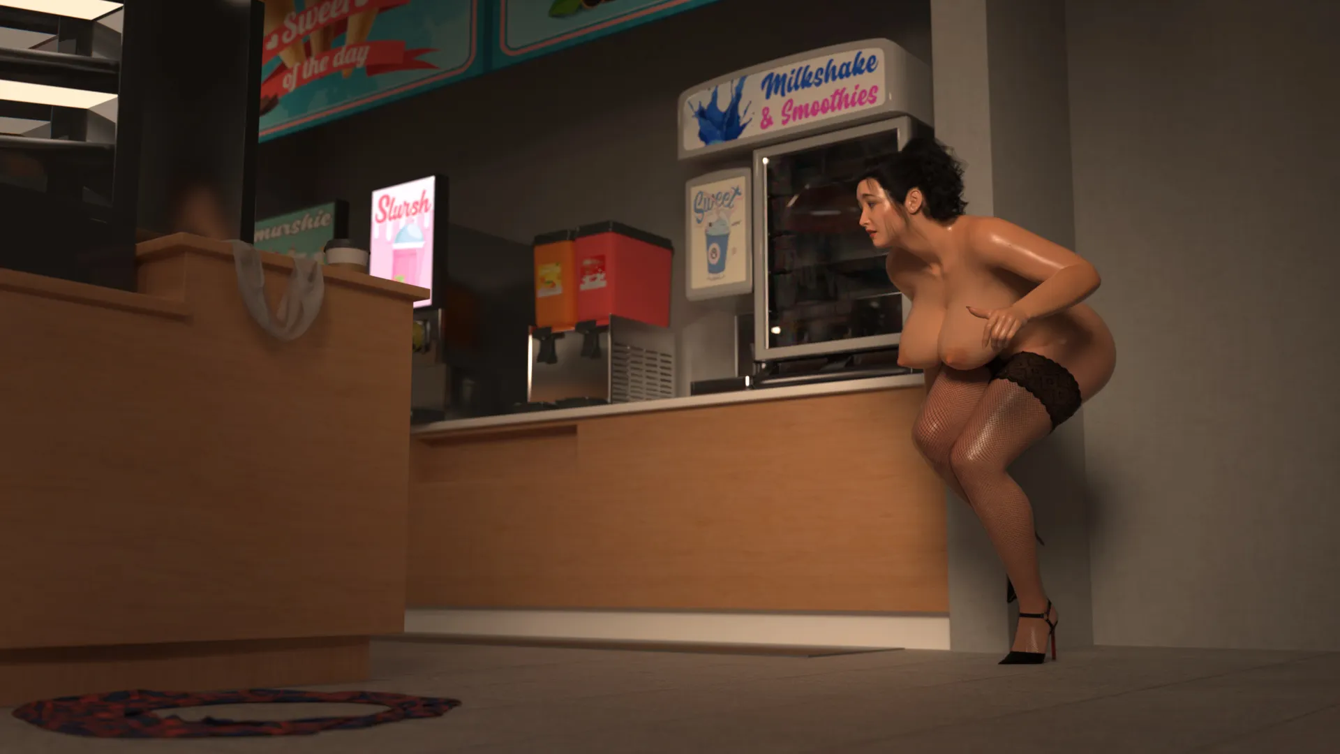 Exhibitionist Wife gameplay screenshot 4 (Ren'Py adult game) by White foam – free download