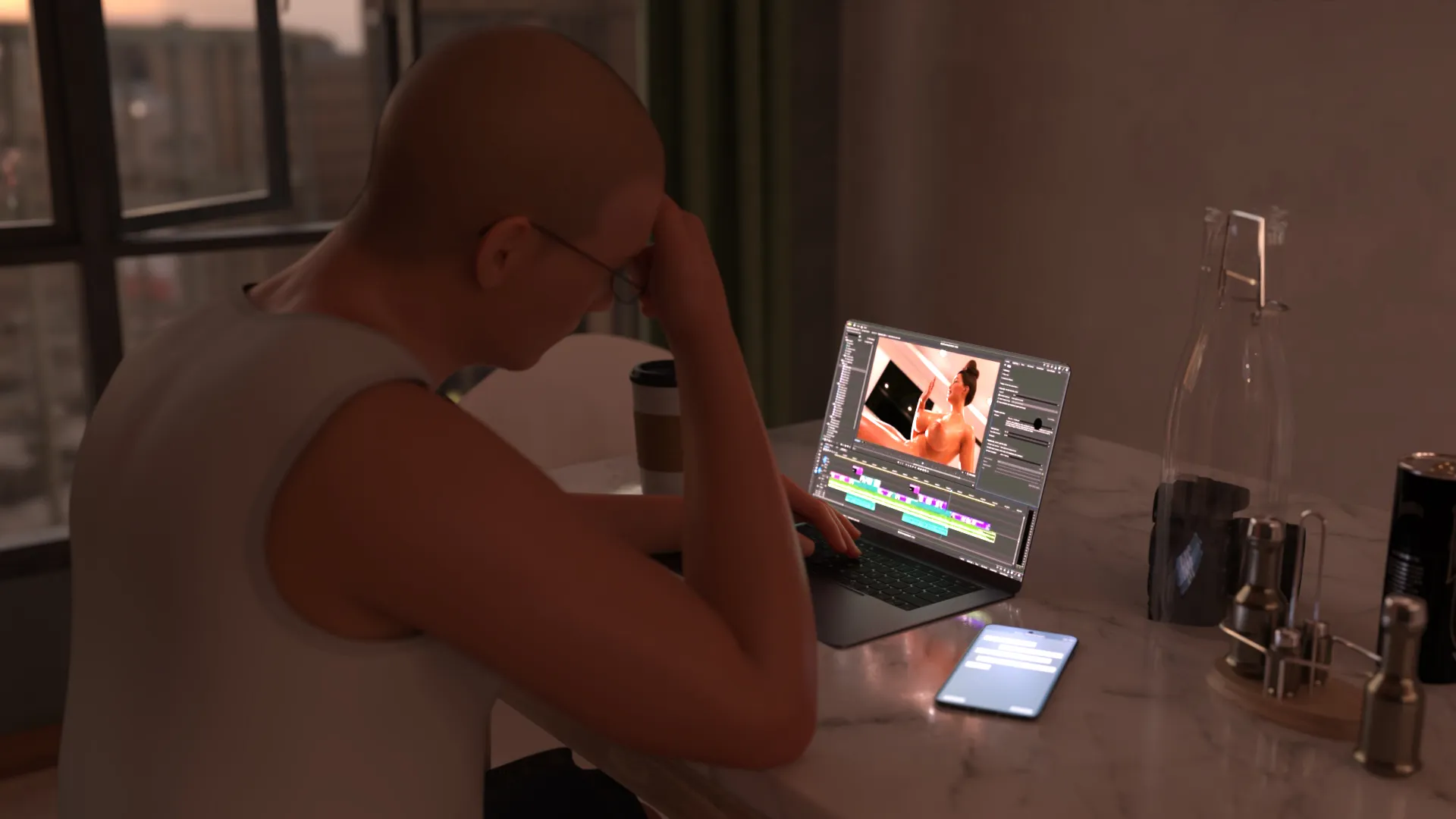 Exhibitionist Wife gameplay screenshot 5 (Ren'Py adult game) by White foam – free download