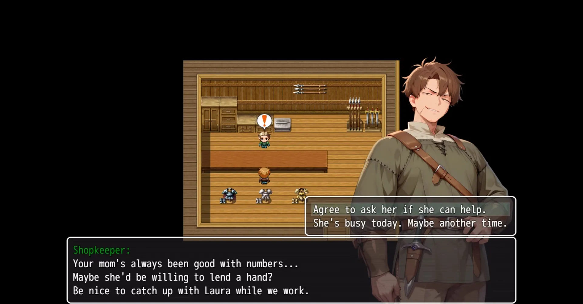 Laura and the NTR Village gameplay screenshot 3 (RPGM adult game) by MislightGames – free download