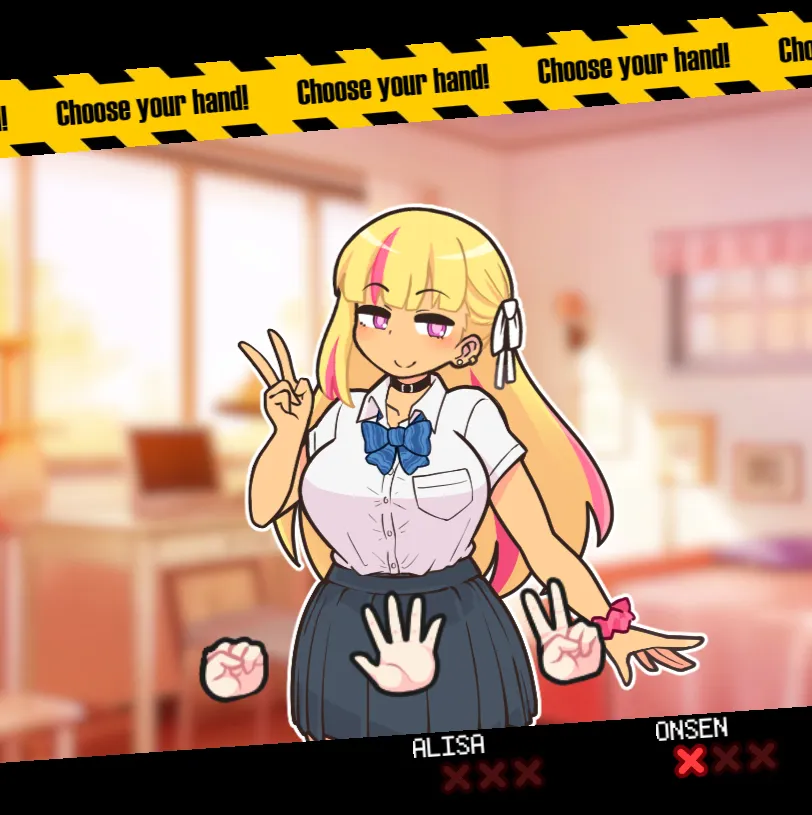 Strip Rock, Paper, Scissors: GAL EDITION DEMO gameplay screenshot 1 (Others adult game) by YubariOnsen – free download