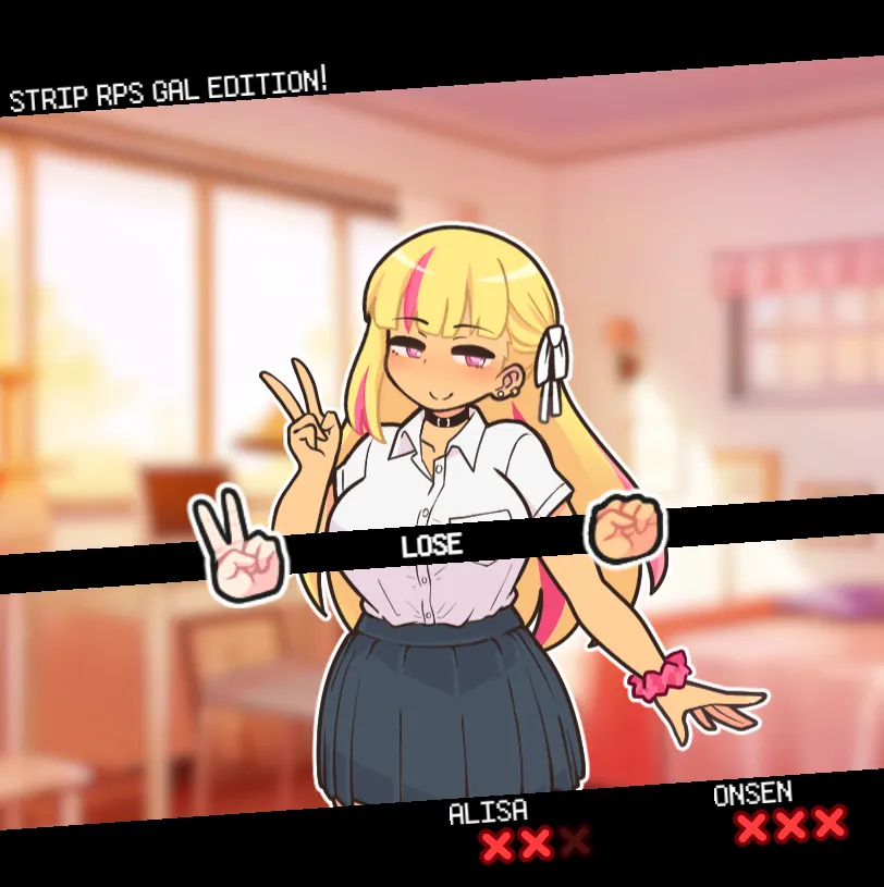 Strip Rock, Paper, Scissors: GAL EDITION DEMO gameplay screenshot 4 (Others adult game) by YubariOnsen – free download