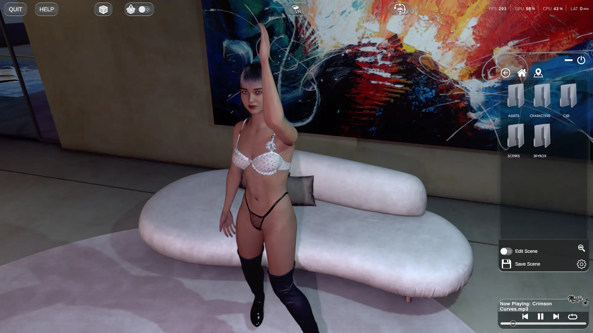 E.V.E (Extended Virtual Environment) gameplay screenshot 1 (Unreal Engine adult game) by Cs Digital Adult VR Video Game – free download