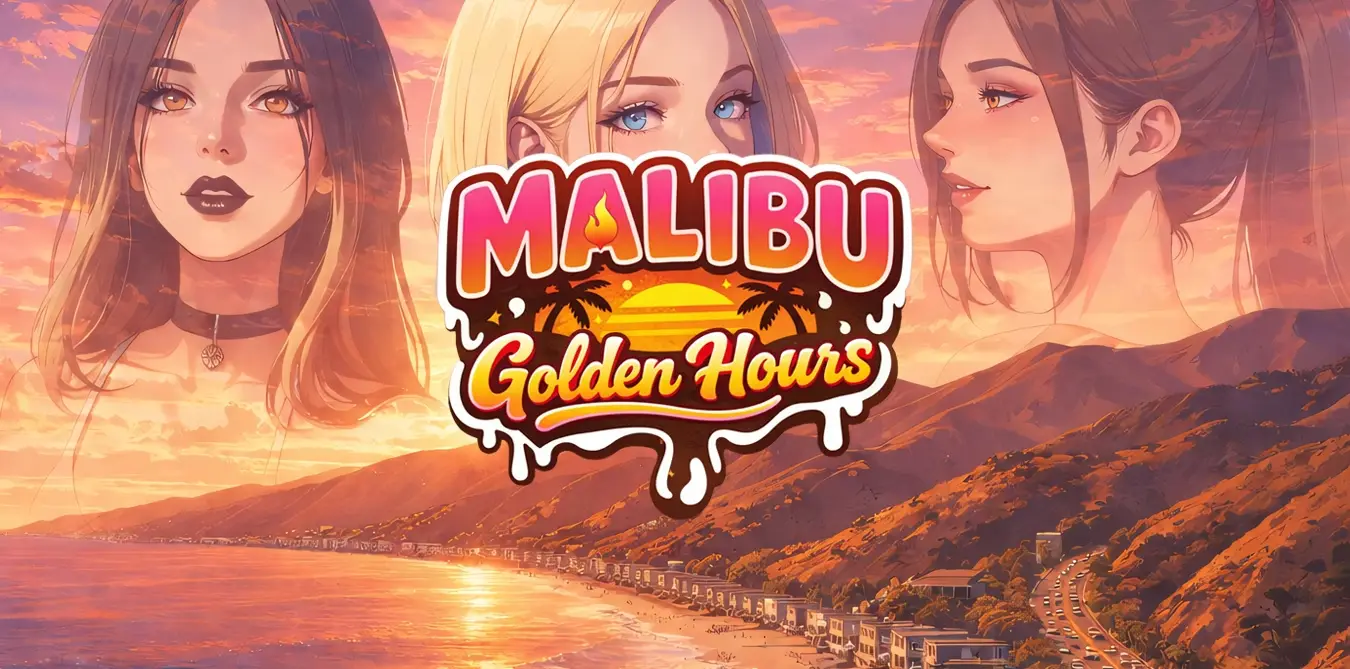 Malibu: Golden Hours cover 1.0 – Ren'Py adult game by Private Frame Games free download