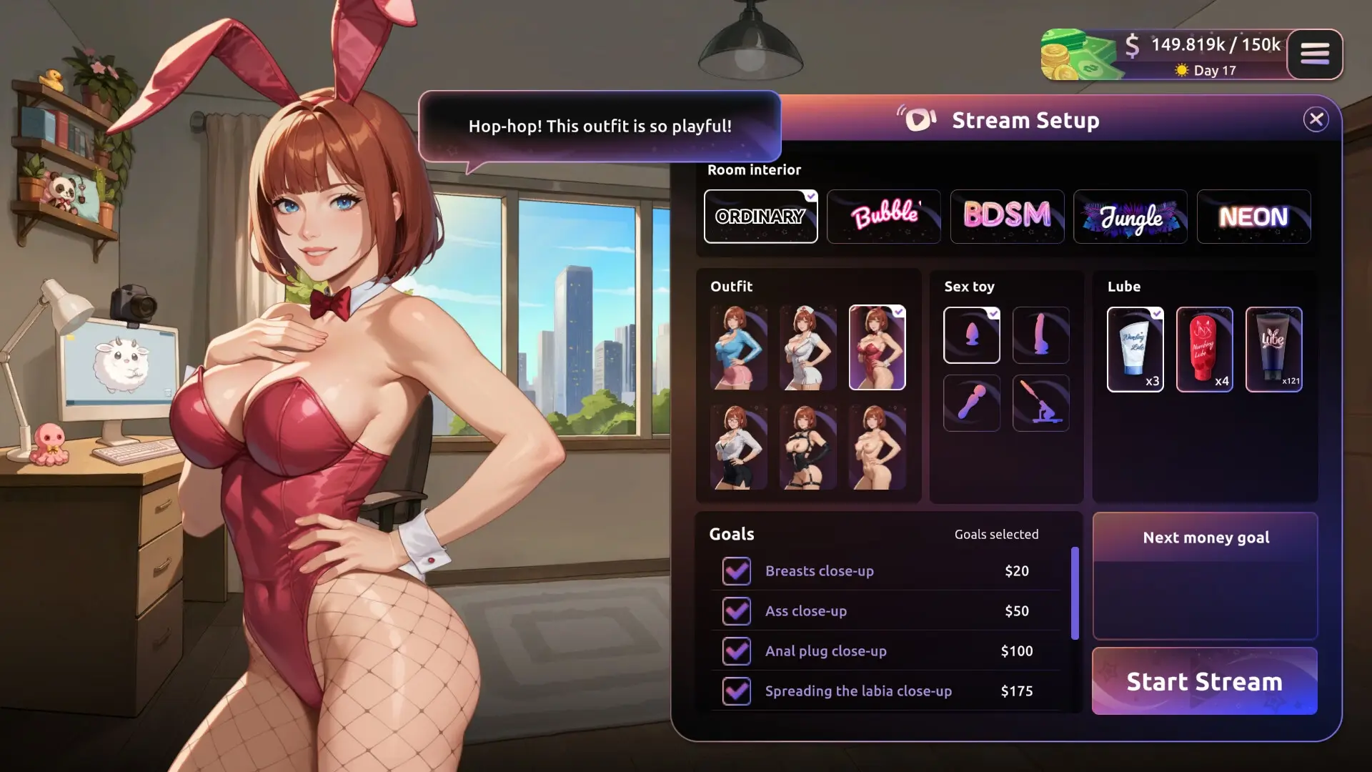 My Waifu’s Stream Is Going Viral gameplay screenshot 22 (Unity adult game) by Lewd Star – free download