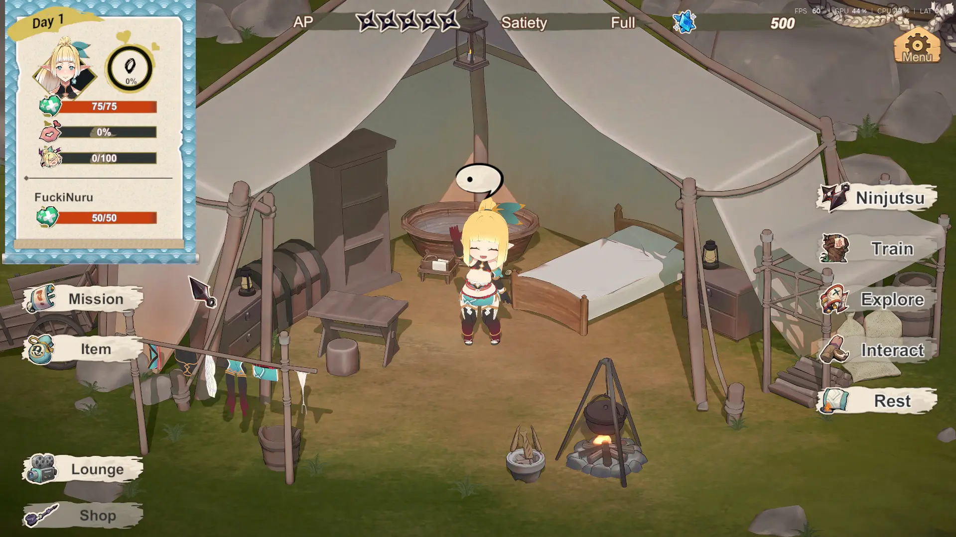 Flee, My Elven Ninja! 3D gameplay screenshot 18 (Unity adult game) by Barance Studio – free download