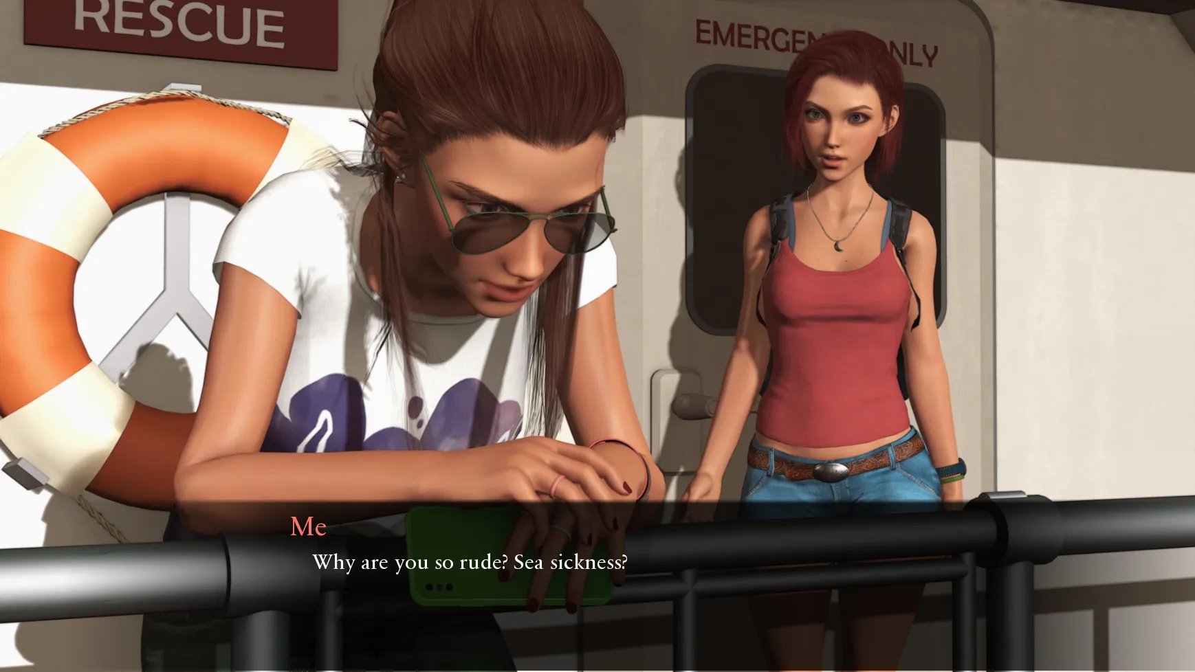 Almost Castaways gameplay screenshot 12 (Ren'Py adult game) by Pent Panda – free download