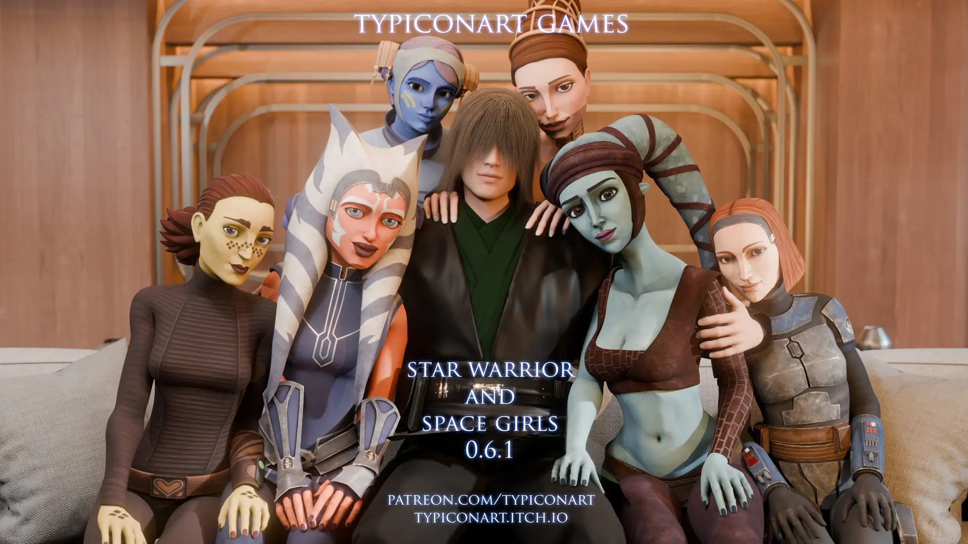Star Warrior and Space Girls gameplay screenshot 11 (Ren'Py adult game) by Typiconart – free download