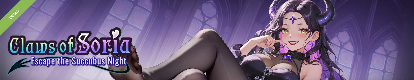Claws of Soria: Escape the Succubus Night cover Demo – Unity adult game by Byakko MeiMei free download