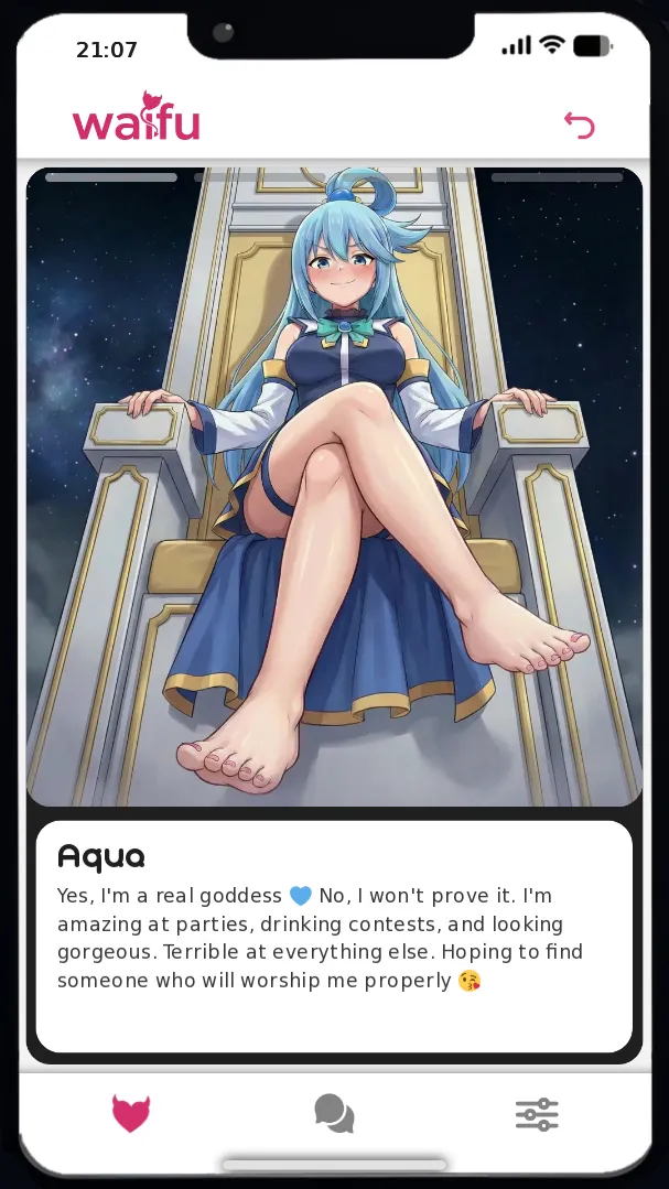 Waifu Dating Phone gameplay screenshot 4 (Ren'Py adult game) by Sugar & Sin Games – free download