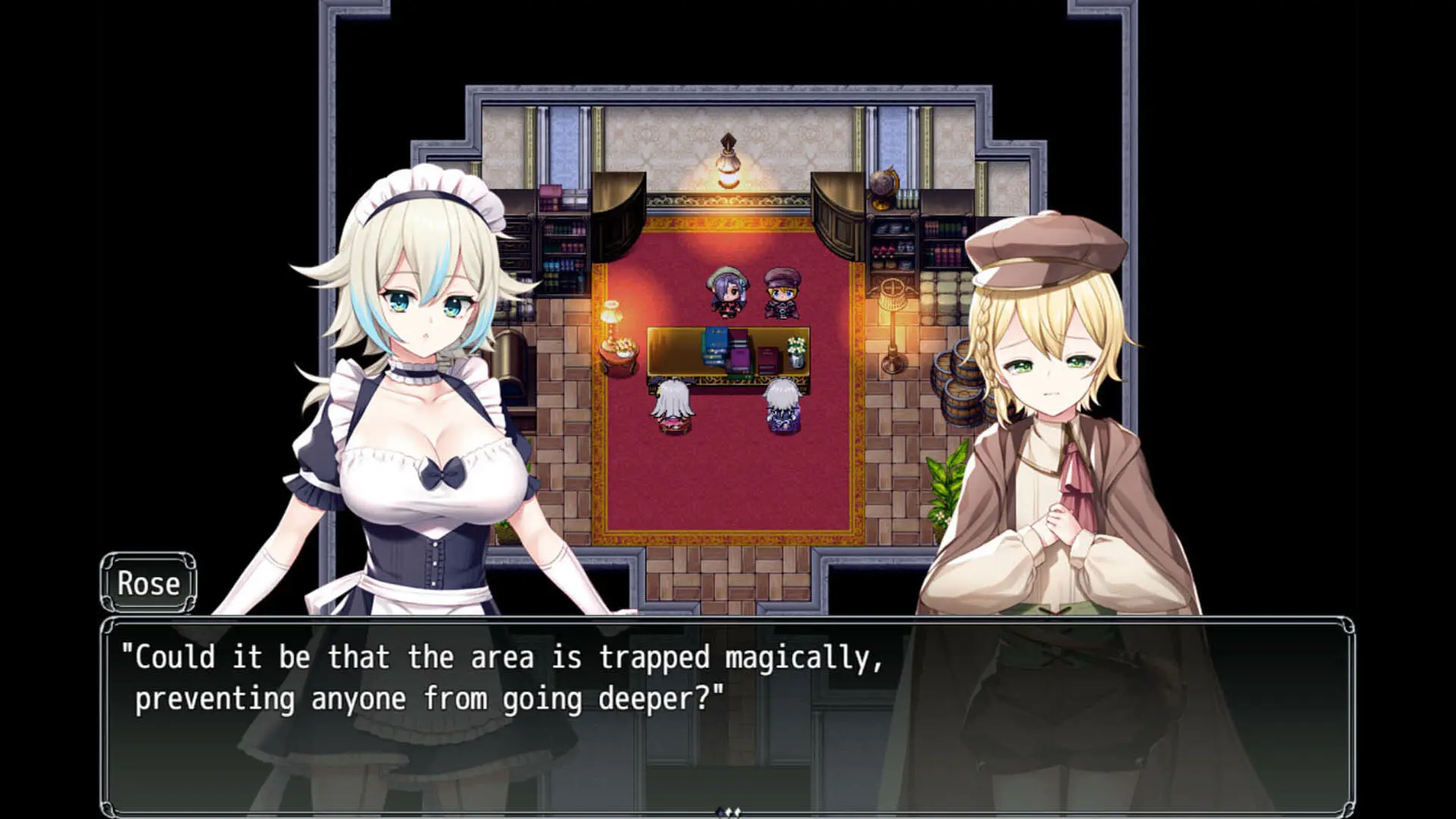 Liz and Rose’s Alchemy Factory gameplay screenshot 1 (RPGM adult game) by AQ organization – free download