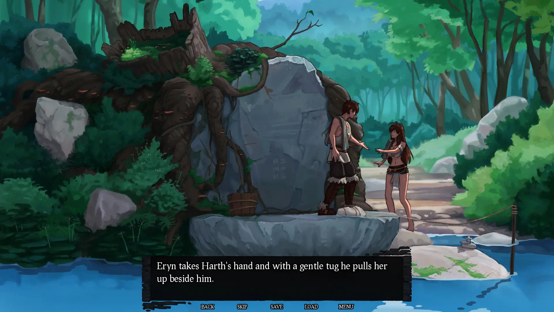 Refuge of Embers gameplay screenshot 2 (Ren'Py adult game) by Escape Sauce – free download