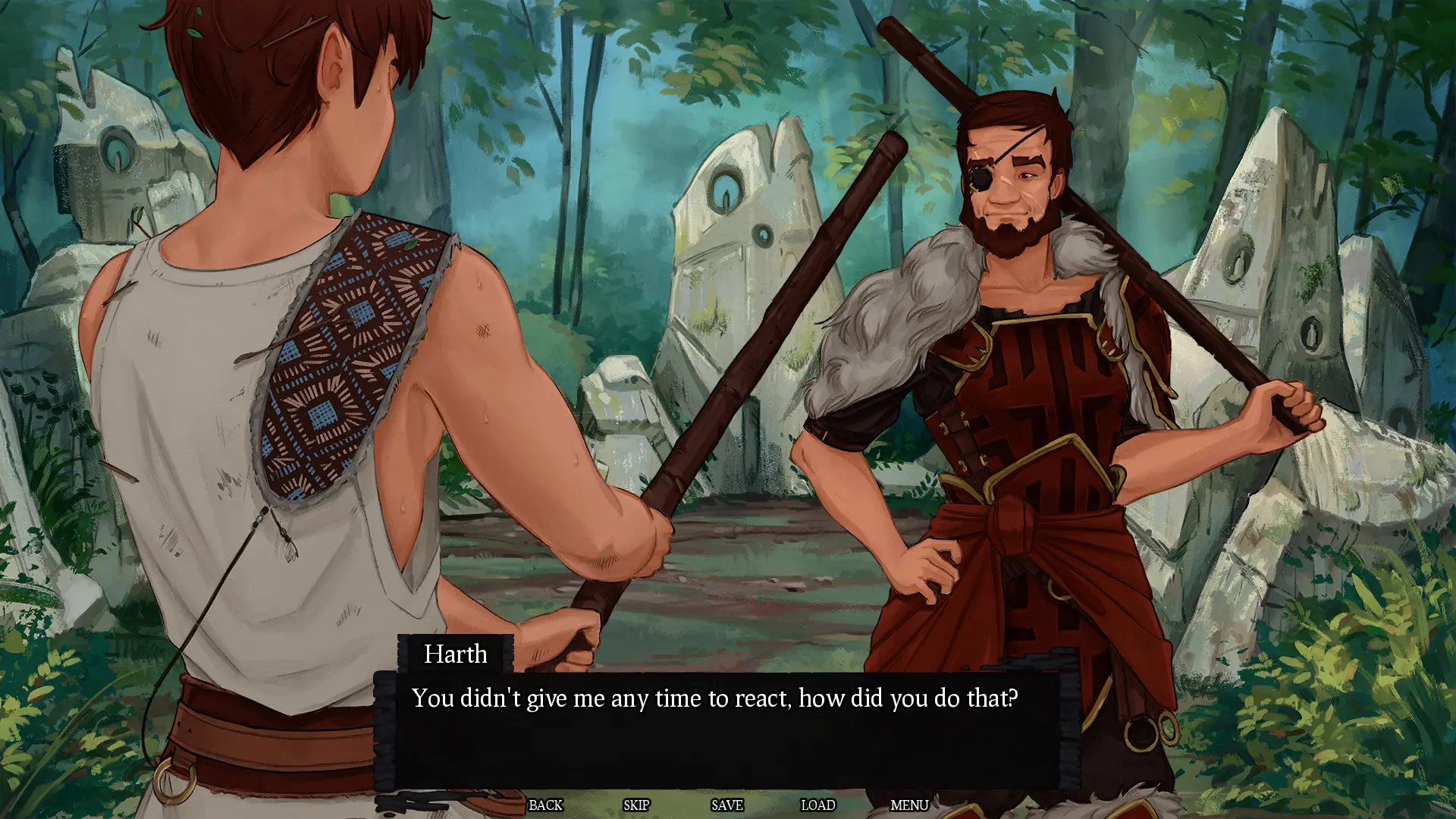 Refuge of Embers gameplay screenshot 5 (Ren'Py adult game) by Escape Sauce – free download