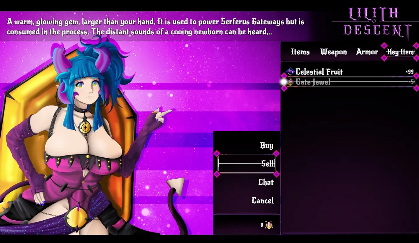 Lilith Descent gameplay screenshot 12 (RPGM adult game) by Spanktank – free download