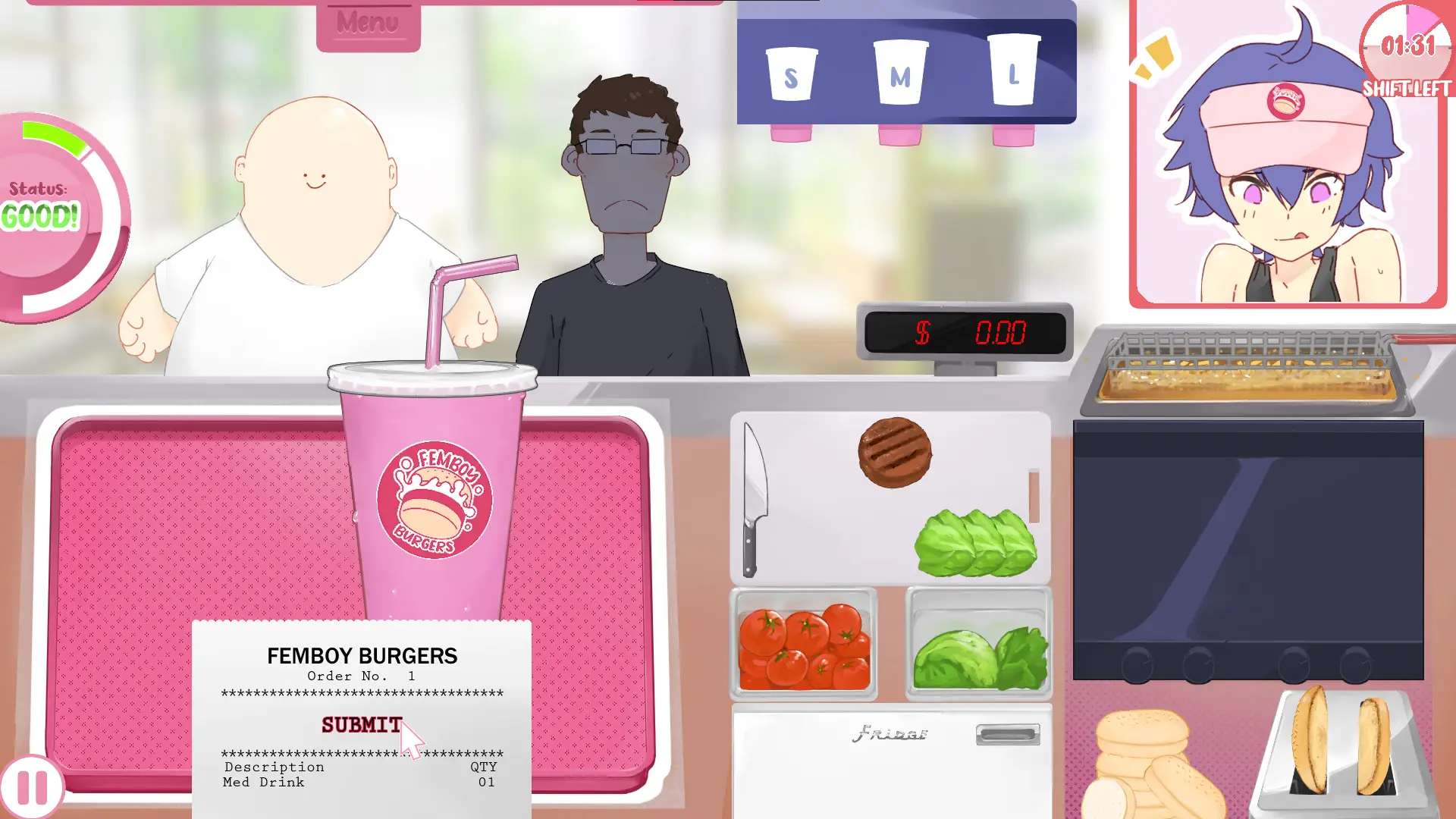 Femboy Burgers gameplay screenshot 4 (Others adult game) by Asephy – free download