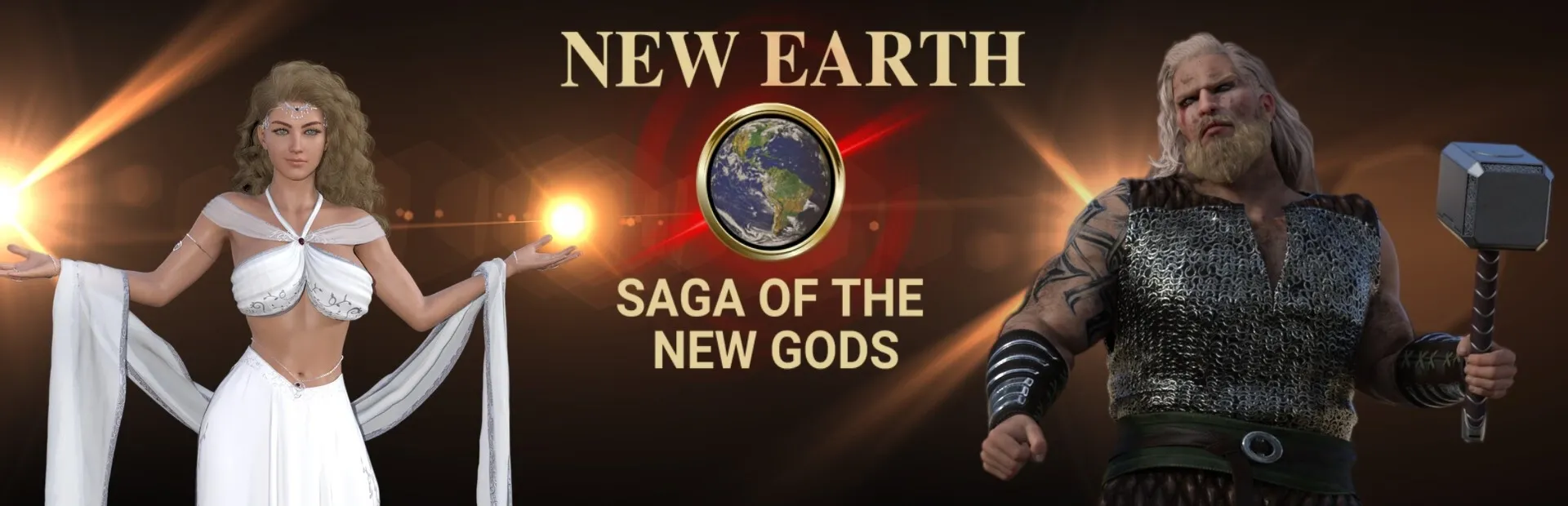 New Earth Saga of the New Gods cover 1.0.0 – Ren'Py adult game by FPCGameSoftware free download