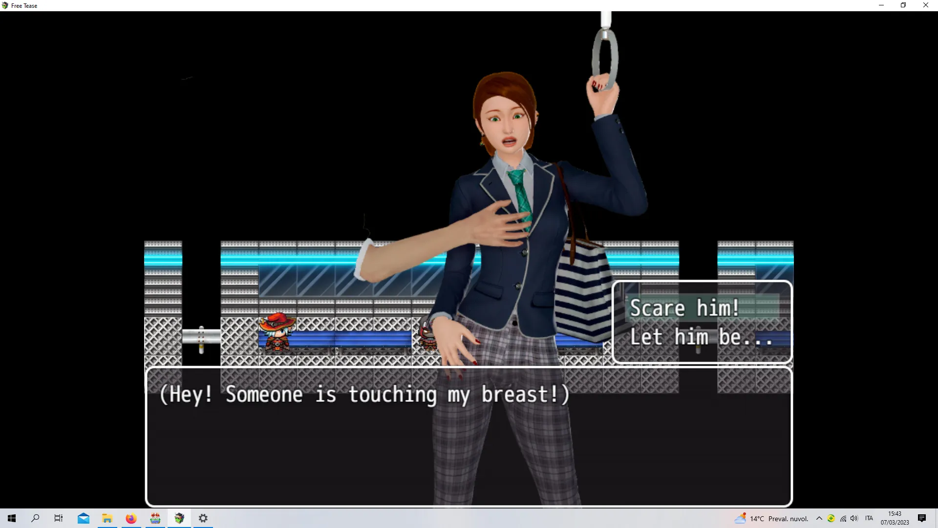 Free Tease gameplay screenshot 16 (RPGM adult game) by TheOtherProject – free download
