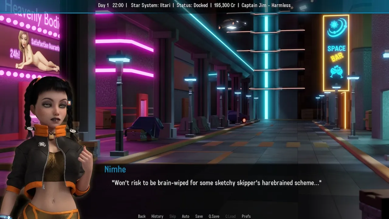 Space Journey X gameplay screenshot 4 (Ren'Py adult game) by y.v. – free download