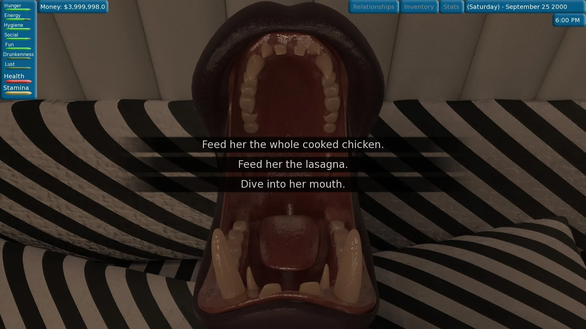 It’s a Gluttonous Life gameplay screenshot 2 (Ren'Py adult game) by Loneclaw – free download