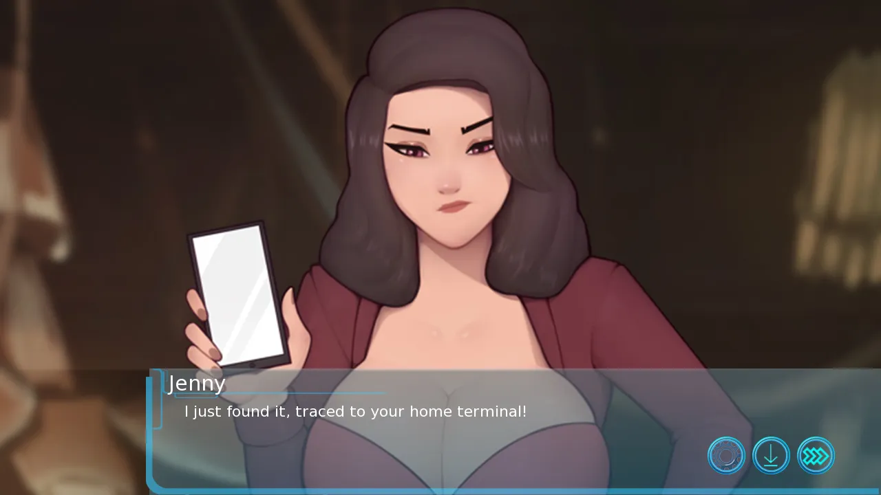 Sleeve Shock gameplay screenshot 1 (Ren'Py adult game) by Two Hot Milfs Studio – free download
