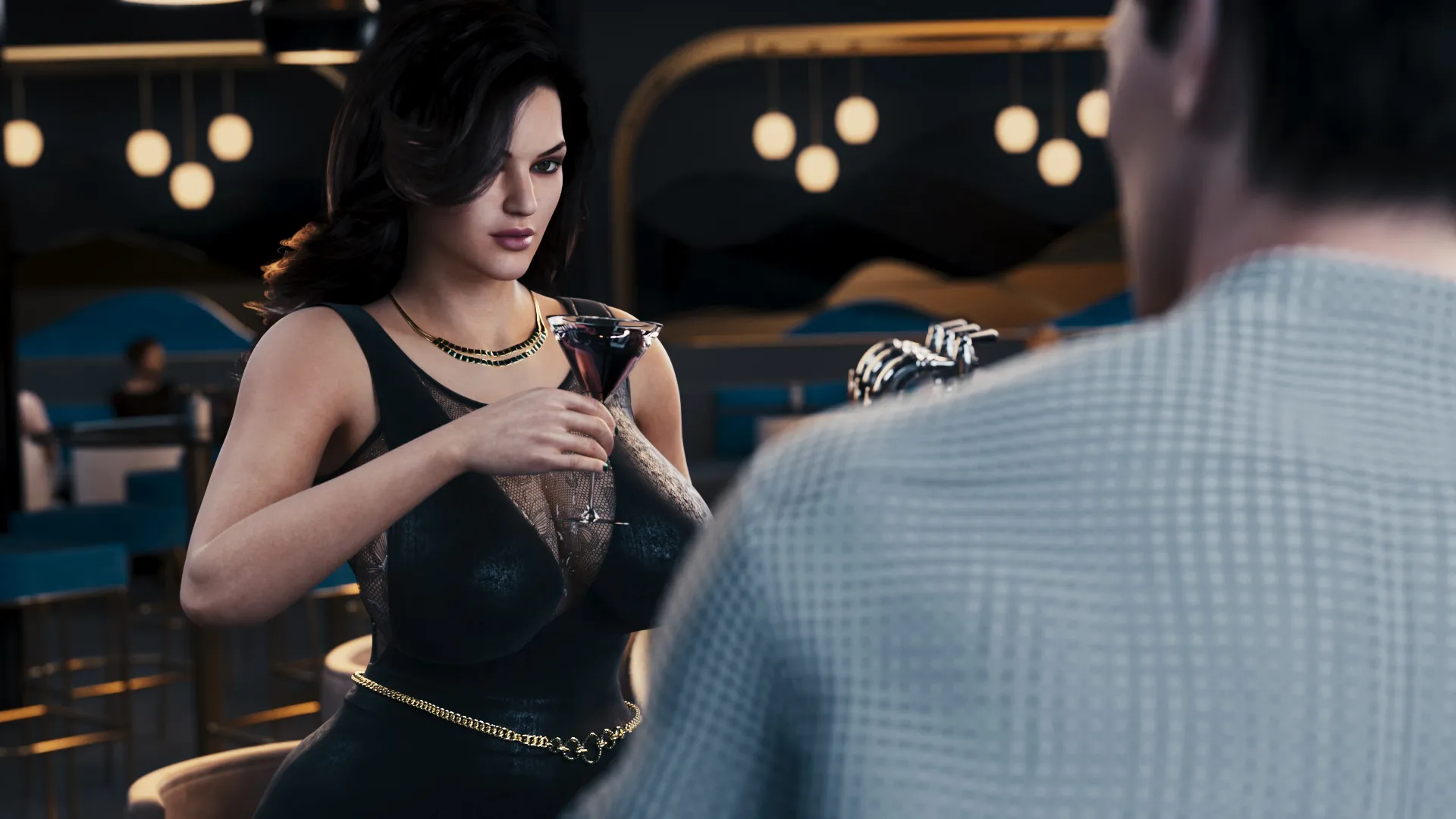 Cybernetic Seduction gameplay screenshot 4 (Ren'Py adult game) by 1Thousand – free download