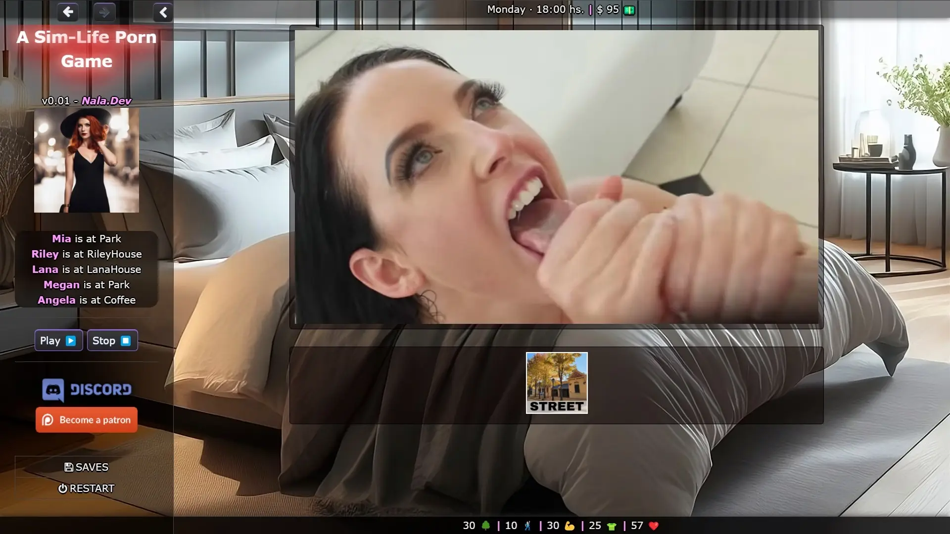 A Sim-Life Porn Game gameplay screenshot 5 (HTML adult game) by Nala.Dev – free download